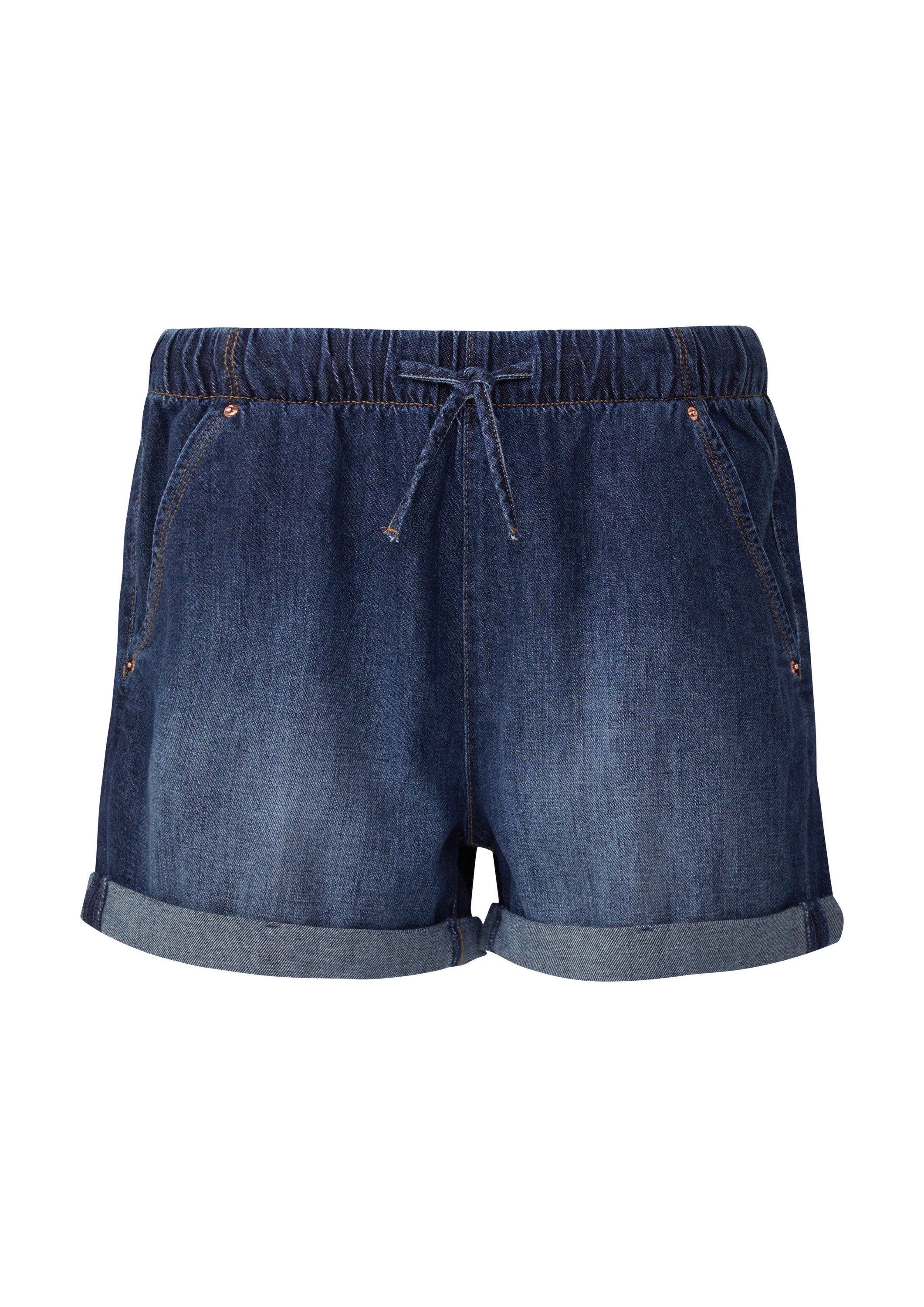 QS Jeansshorts Jeans-Hose Jeans-Shorts / Comfort Fit / Mid Rise / Elastikbu günstig online kaufen
