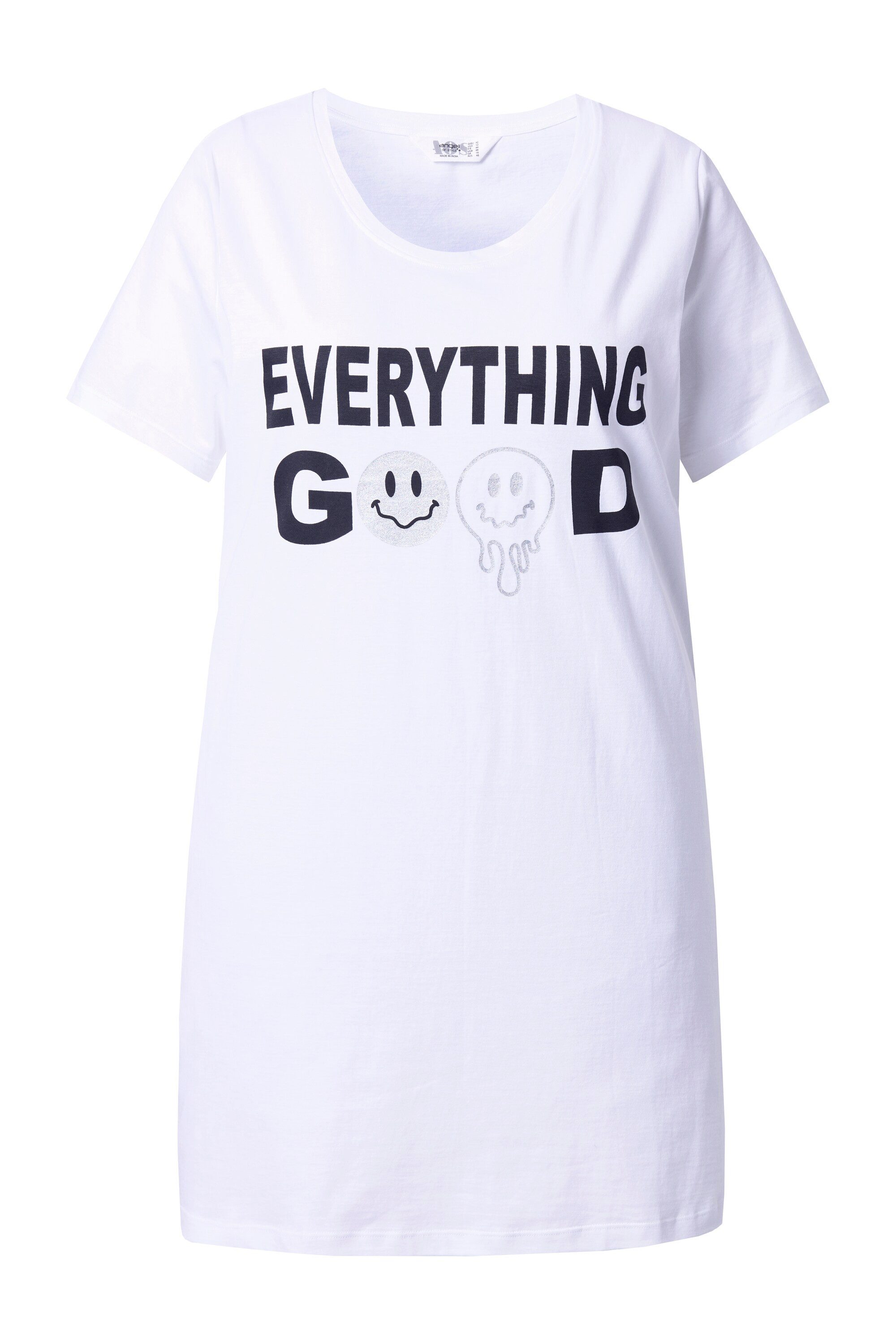 Angel of Style Longshirt Longshirt Smiley Schriftzug Halbarm günstig online kaufen