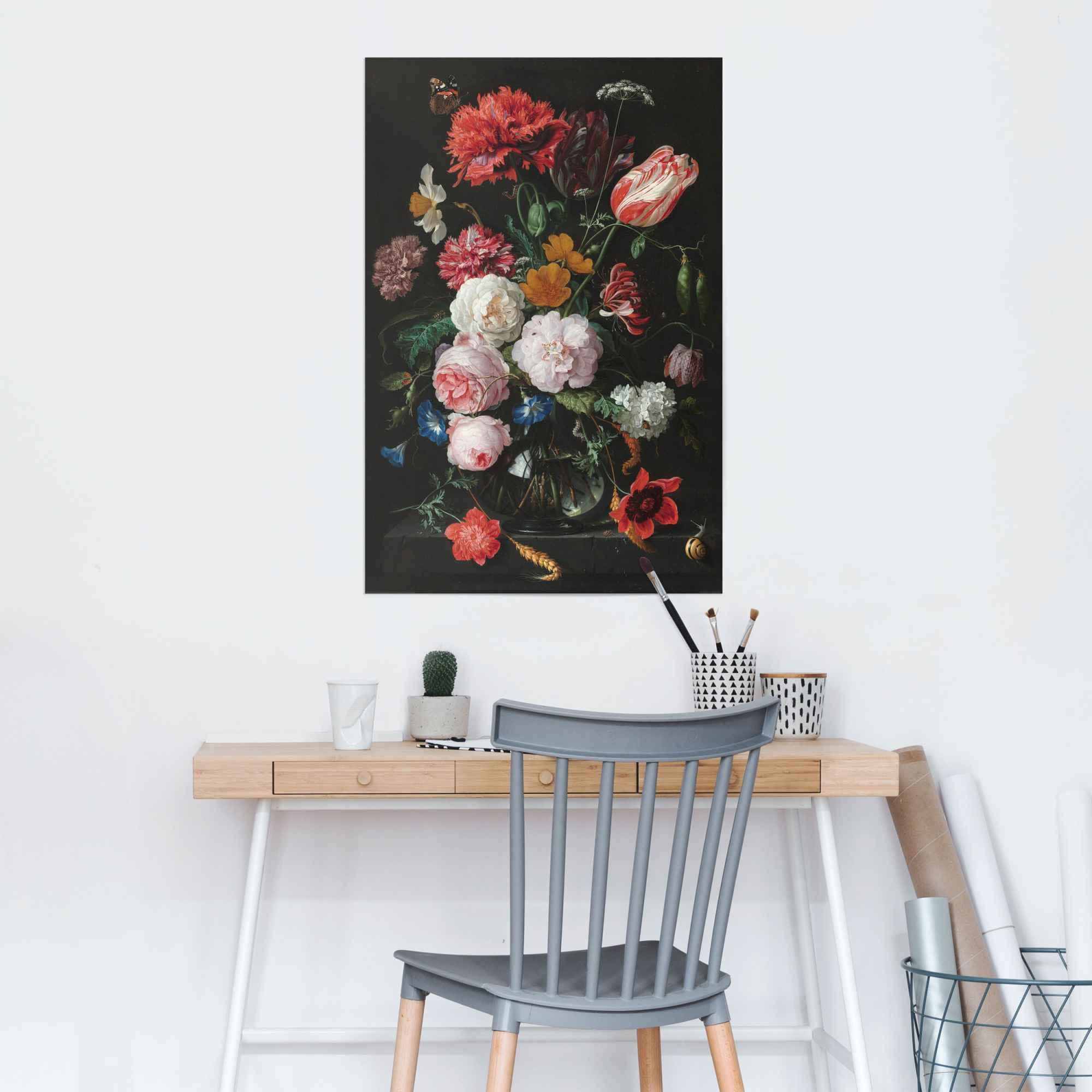 Reinders! Poster Poster Stillleben mit Blumenvase Jan Davidsz de Heem, Vasen (1 St)