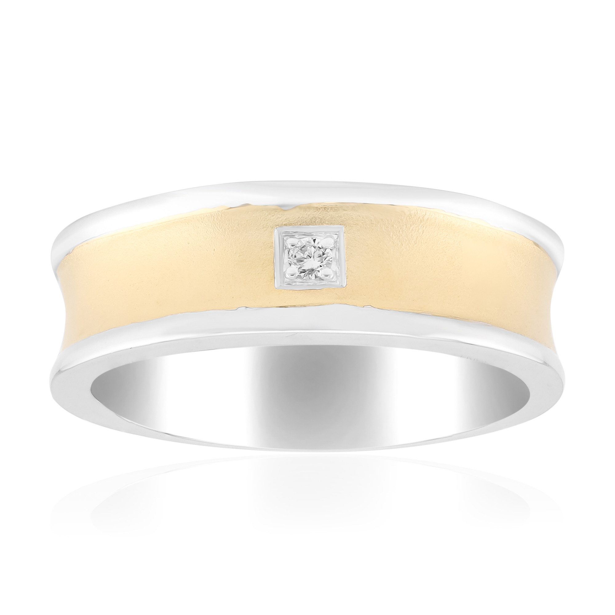 Cavill Diamantring Cavill Ring Sterlingsilber 925, 0,02 ct Brillant, zweifarbig (1-tlg)