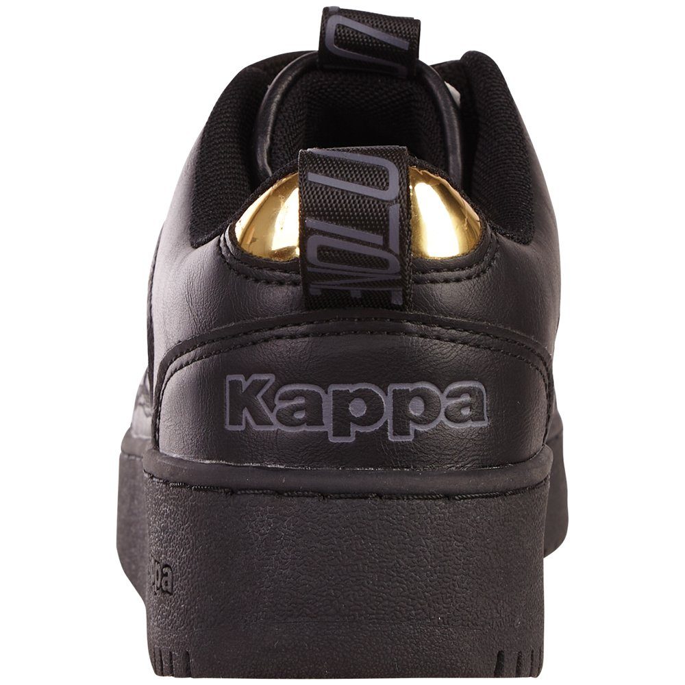 der Sneaker Seite - Kappa black-gold Logoapplikation mit an