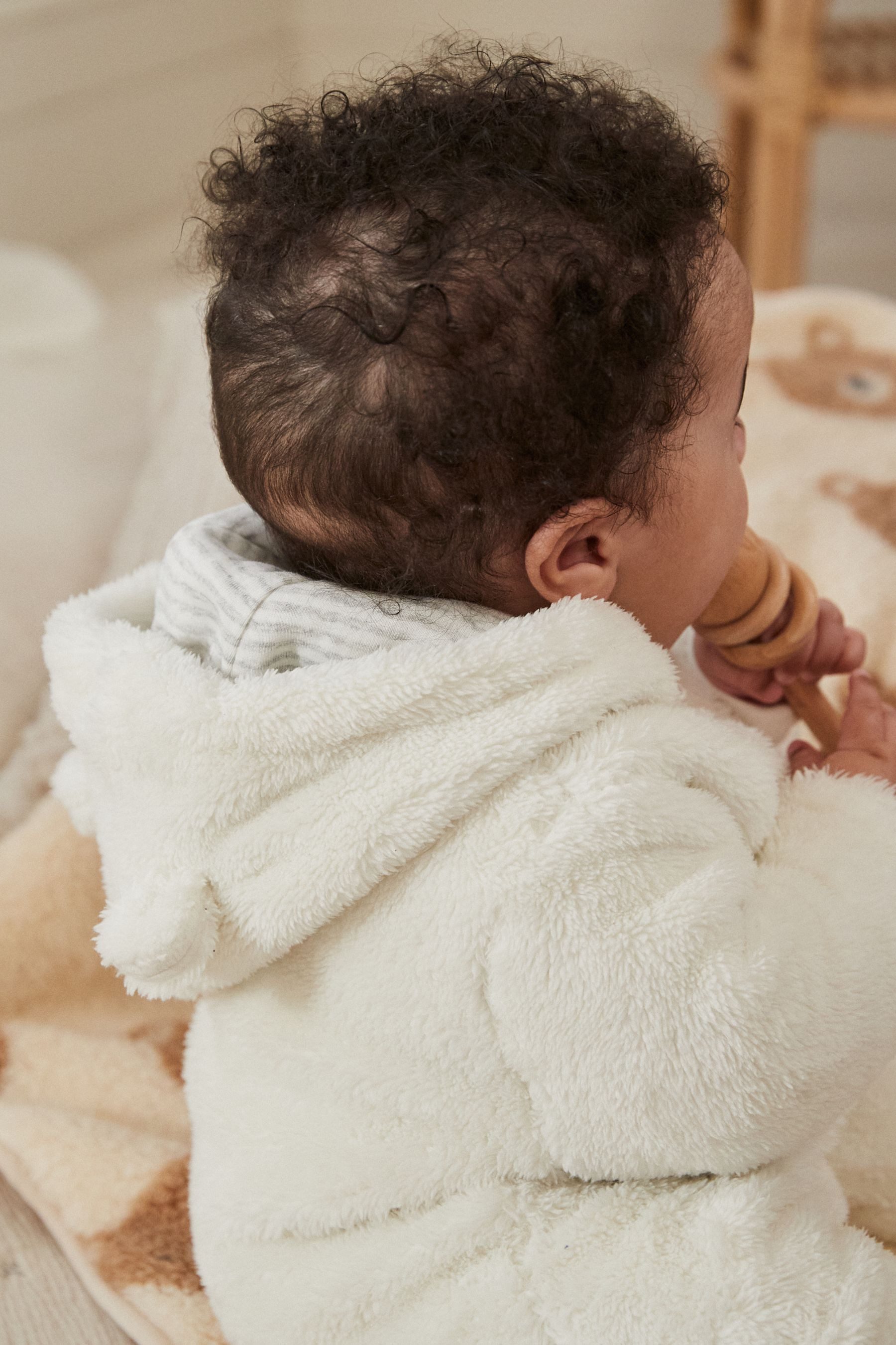 Next Fleeceoverall Weicher Baby Fleece-Einteiler mit Kapuze (1-tlg)