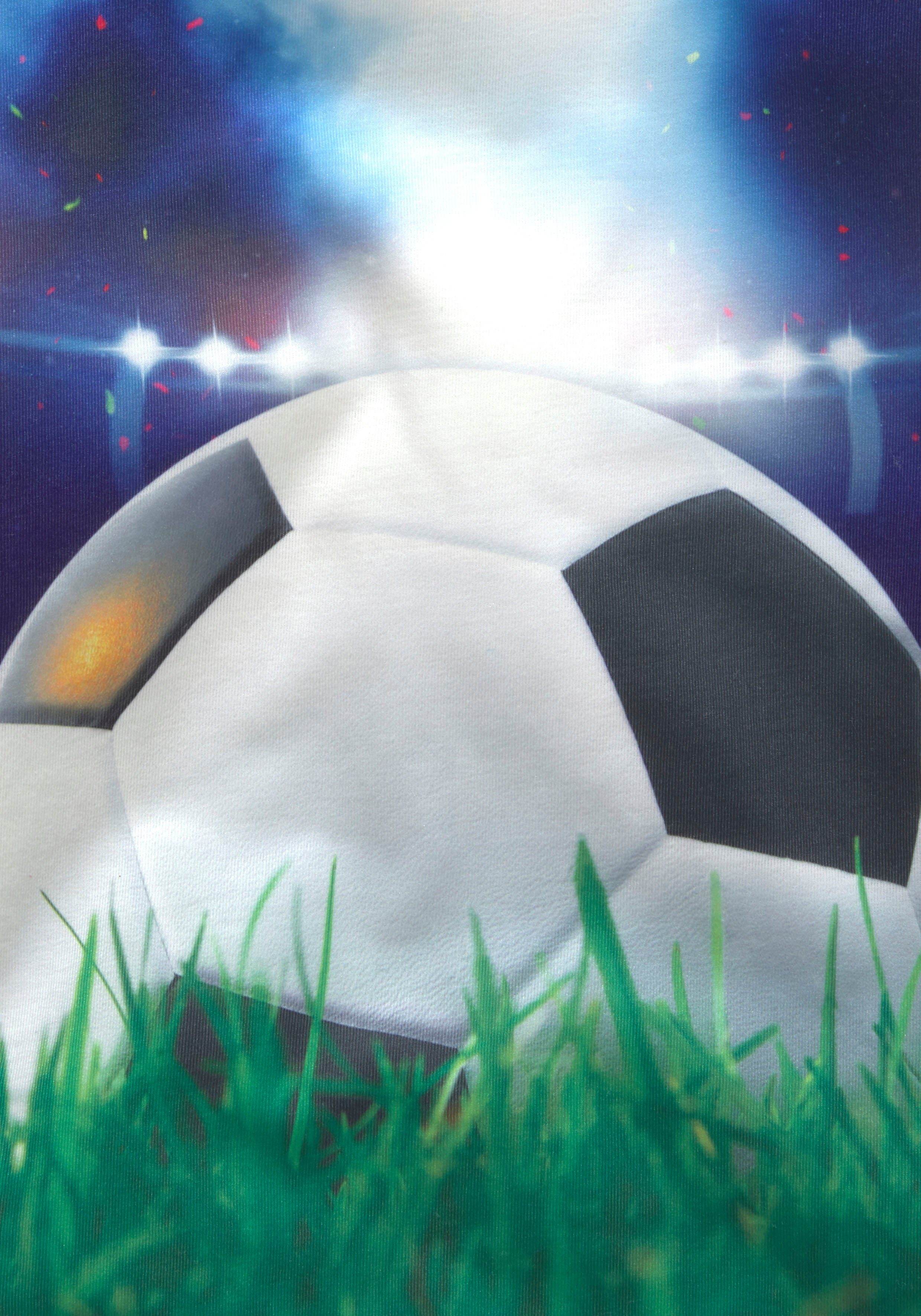 KIDSWORLD T-Shirt Mit coolem FUSSBALL-Print Kurzarm, Basic-Passform, mit trendigem Druck, Rundhalsausschnitt