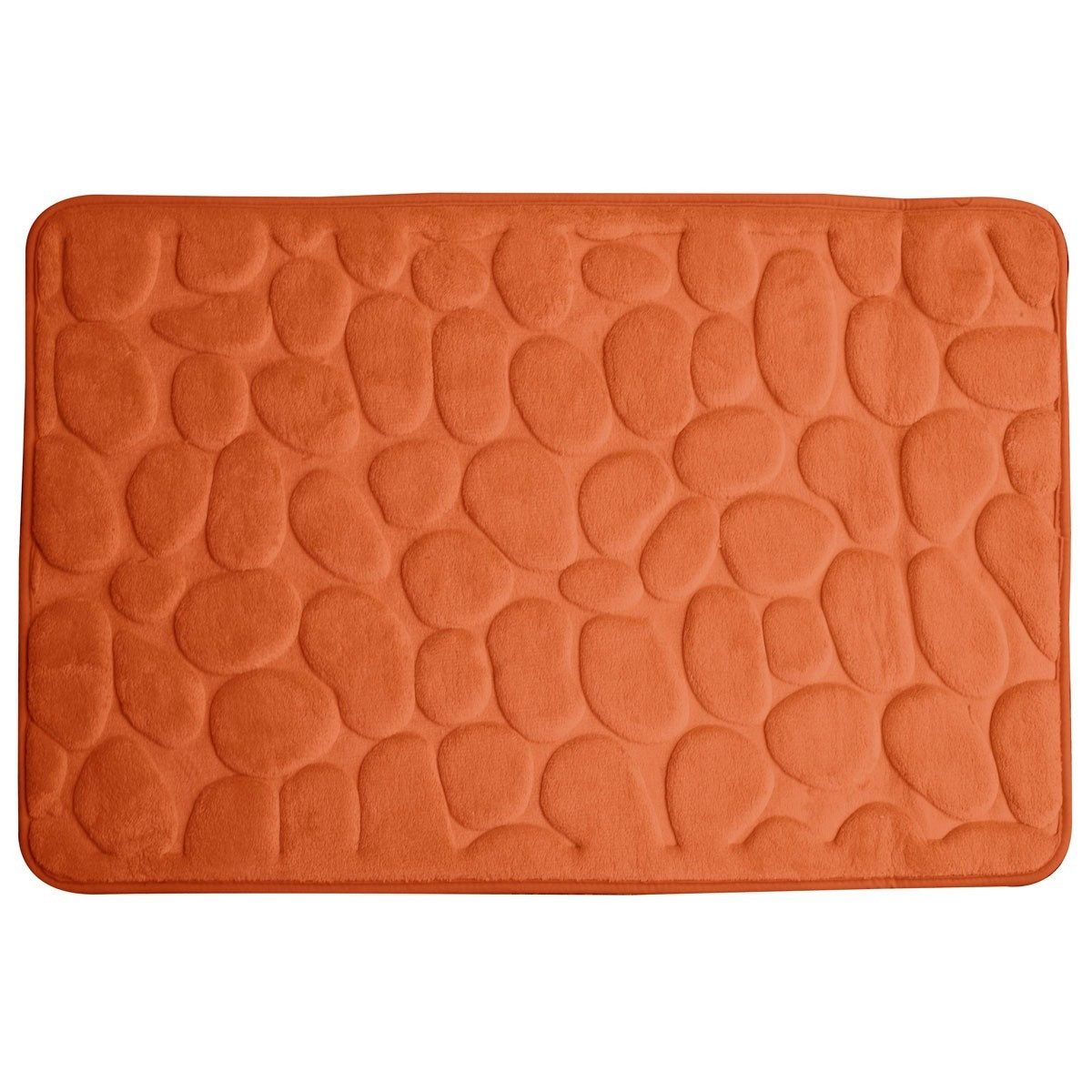 Euroshowers GmbH Badematte Memory Foam Rimini Orange 60 × 95 cm, 100% polyester, memory foam (stoppning), latex SBR, rechteckig