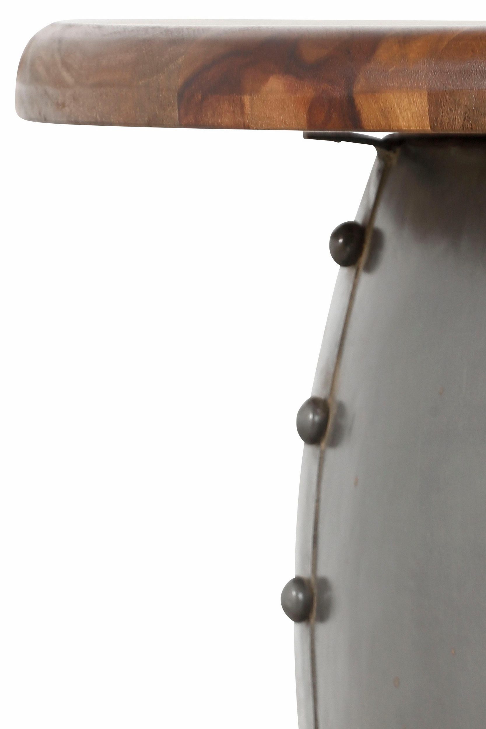 aus cm loft24 Ø75 Nieten, Chunni, Couchtisch Metall Mangoholz, aus Wohnzimmertisch Gestell mit