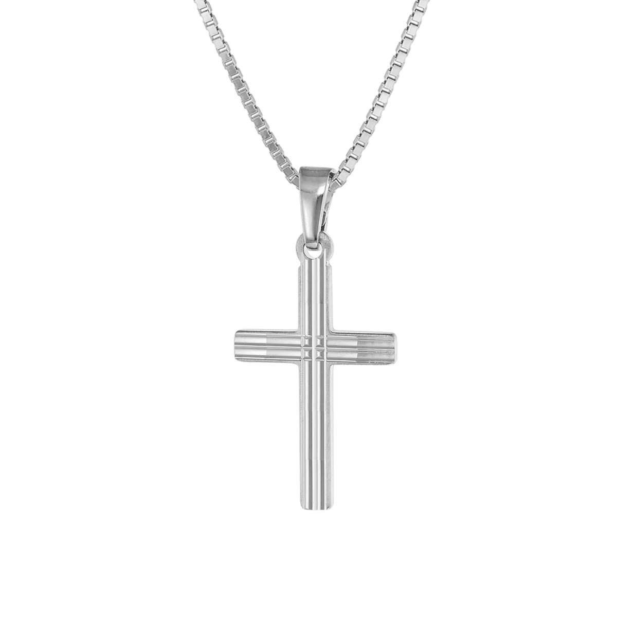 trendor Kreuzkette 79084, mit Kreuz 925 Silber