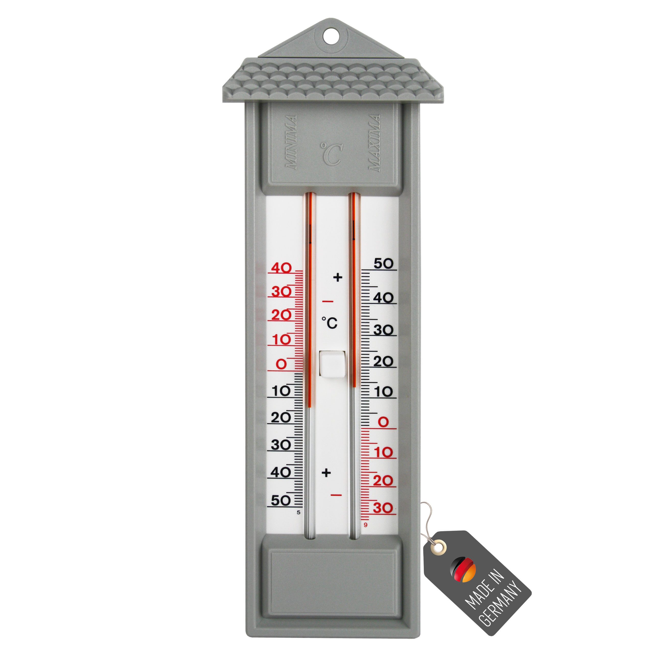 Gartenthermometer MinMax Thermometer Grau