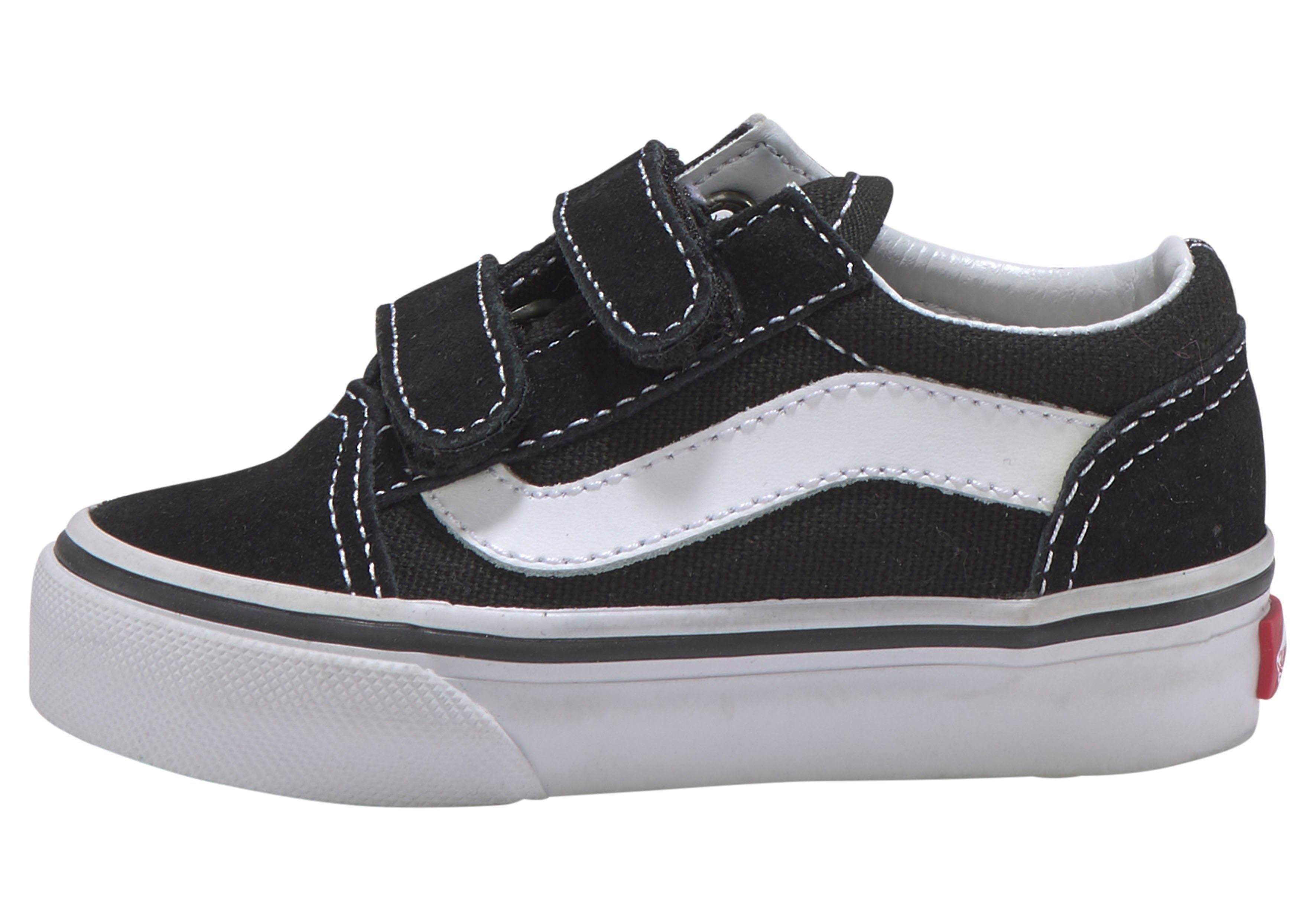 Vans Old schwarz-weiß für Kleinkinder Klettverschluss Skool mit Sneaker