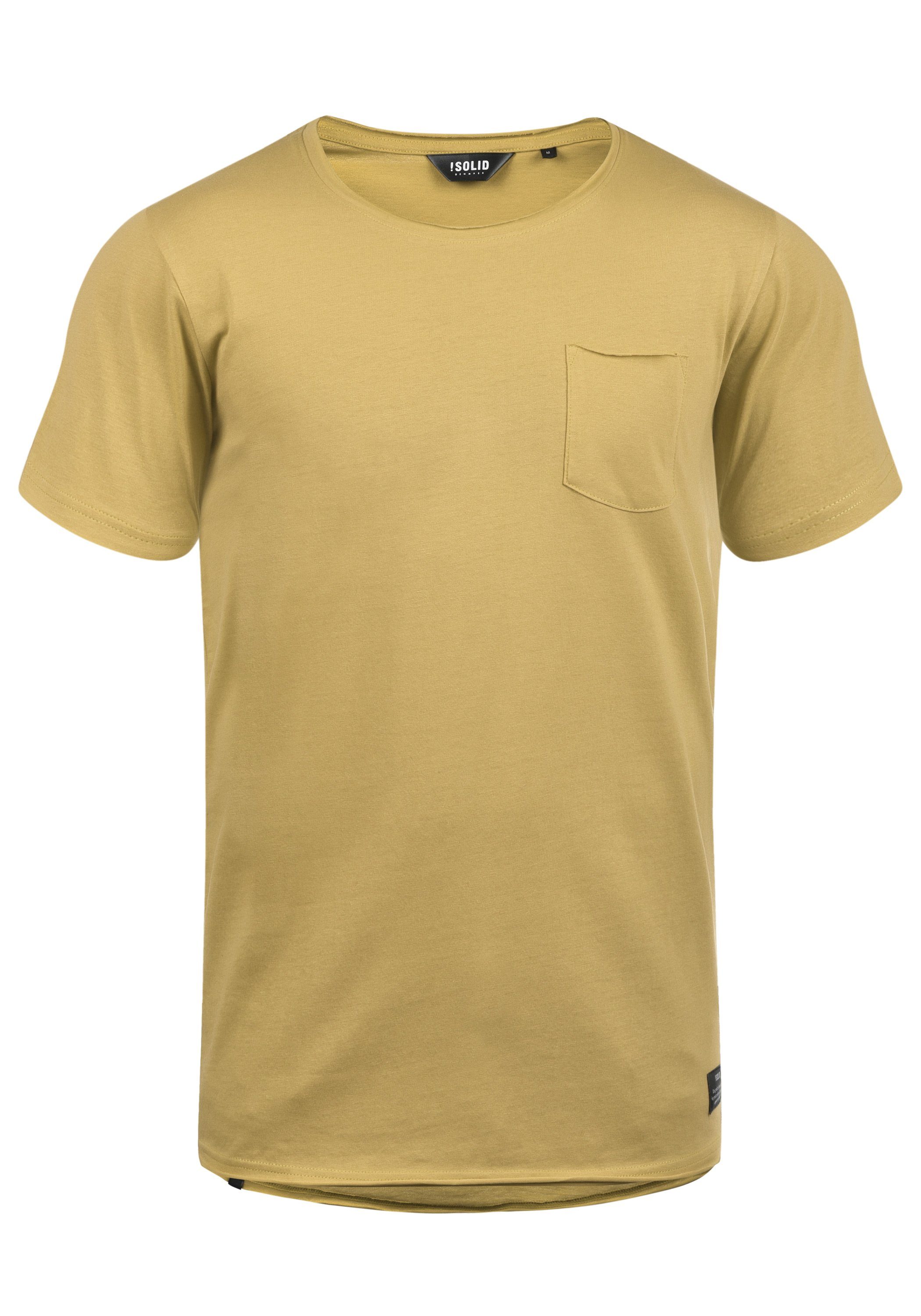 !Solid Rundhalsshirt SDAndrej Kurzarmshirt mit Brusttasche Prairie Sand (4915)