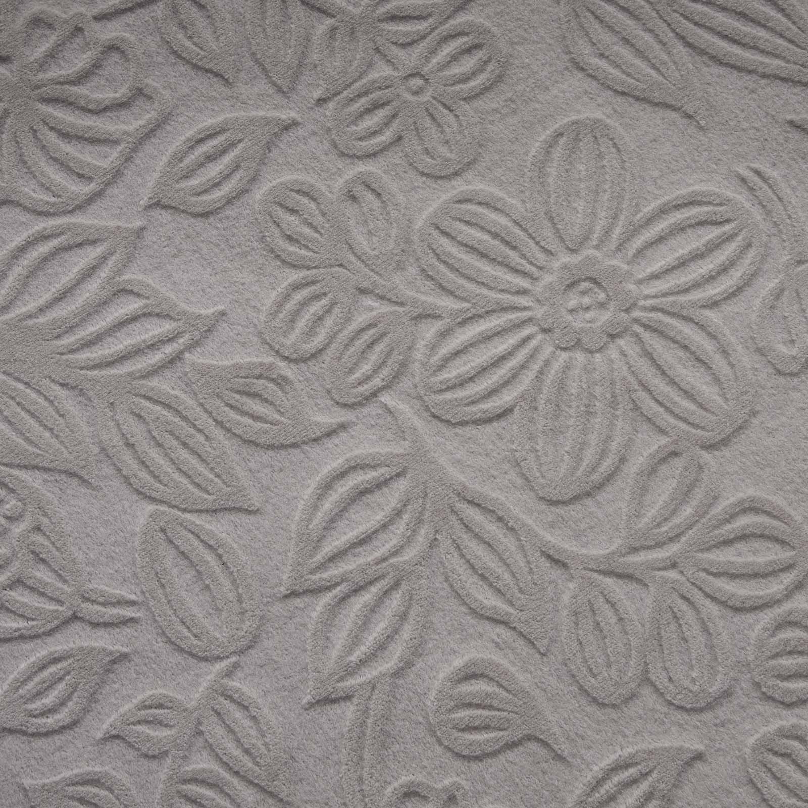 TaraCarpet Teppich TaraCarpet Homestyle 375 Flora, rechteckig, Höhe: 10 mm, Blätteroptik hoch-tief weich waschbar grau 50x80 – Bild 5 von 5