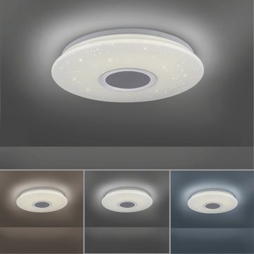Leuchten Direkt LED Deckenleuchte PELVO, Dimmfunktion, Fernbedienung, Infrarot inkl., Memory, nach Trennung vom Netz, LED fest integriert, warmweiß - kaltweiß, LED