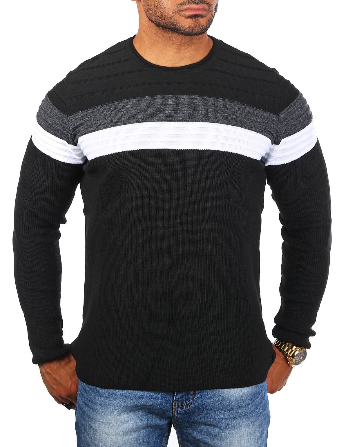 CARISMA Strickpullover Herren leichter Feinstrick einfarbig günstig online kaufen