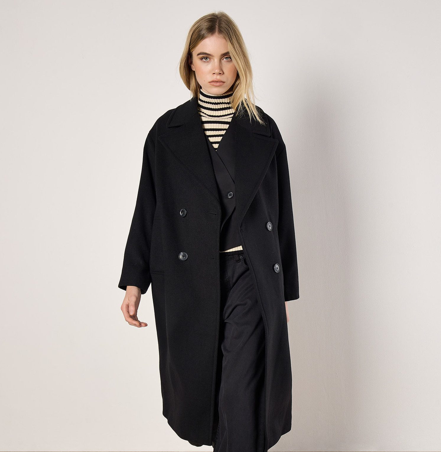 Apricot Langmantel mit Reverskragen im Relaxed Fit günstig online kaufen