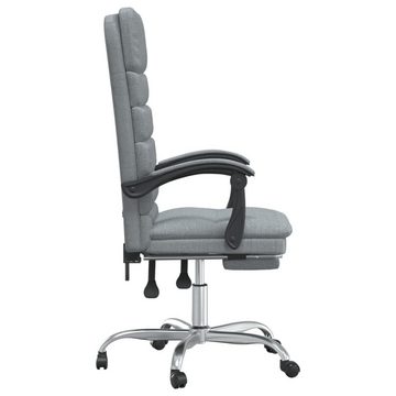 vidaXL Bürostuhl Bürostuhl mit Massagefunktion Hellgrau Stoff (1 St)
