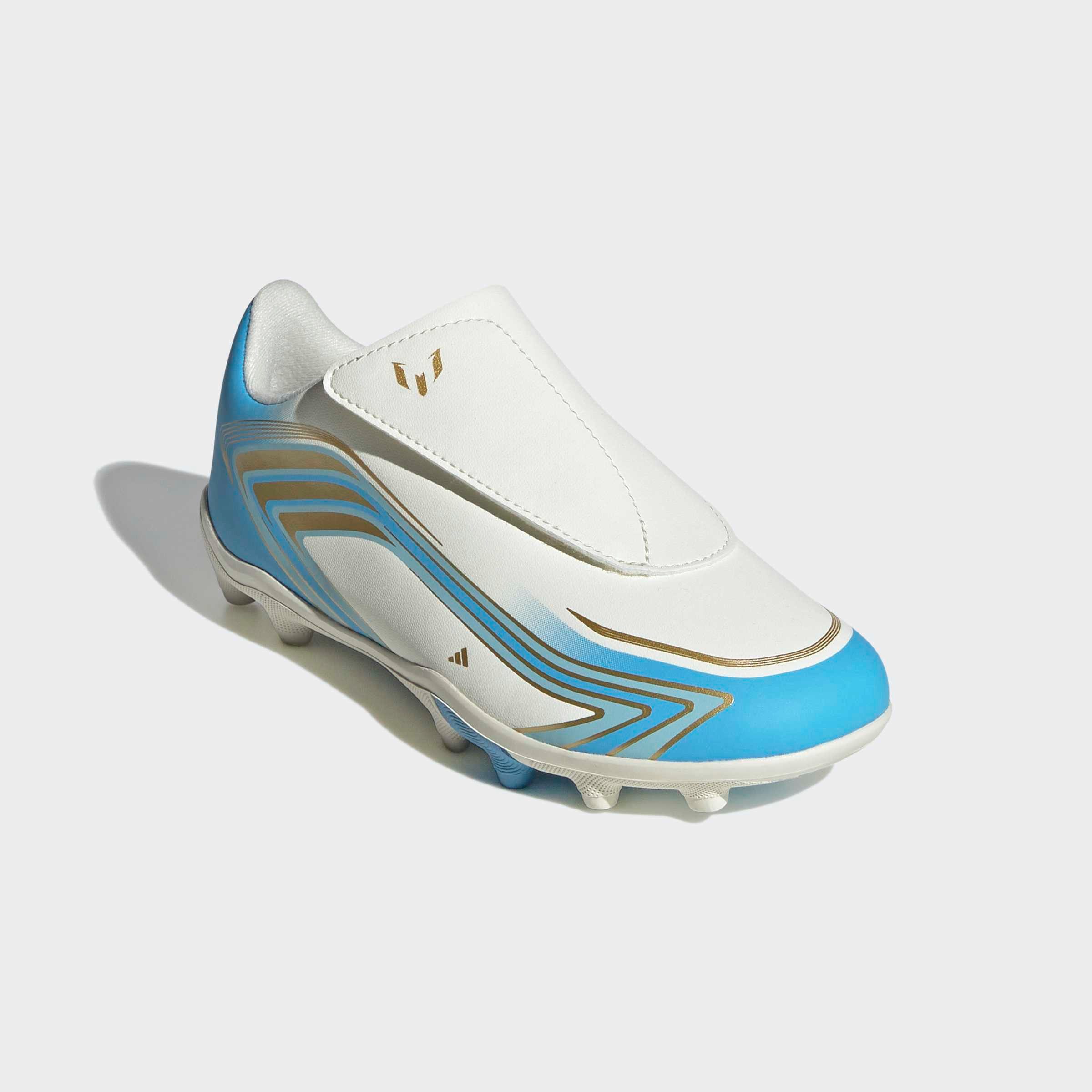 adidas Performance F50 MESSI CLUB KIDS, KLETTVERSCHLUSS, FESTE BÖDEN/GEMISCHTE BÖDEN Fußballschuh für viele verschiedene Böden geeignet, für Jugendliche & Kinder