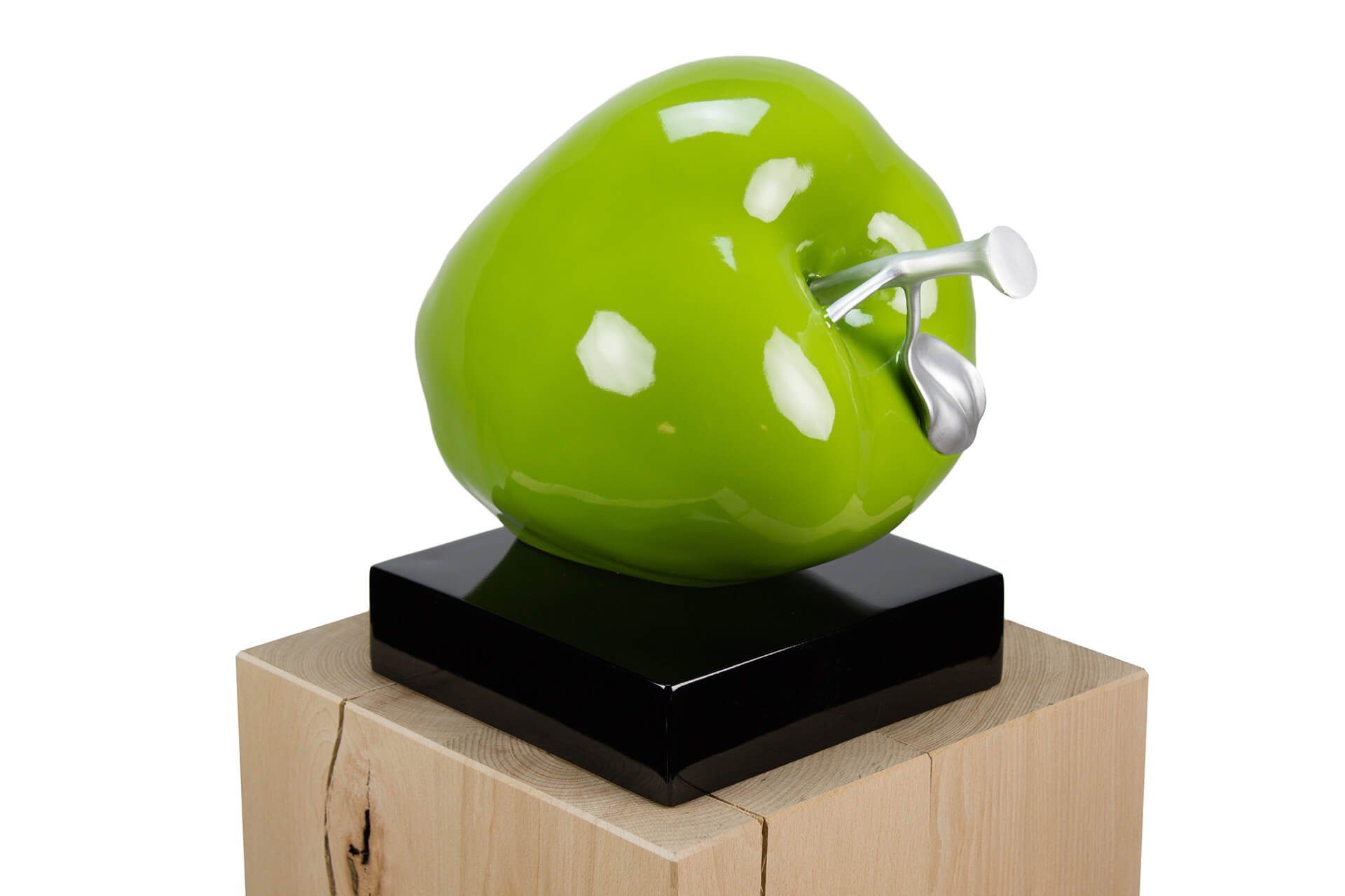 KUNSTLOFT Dekofigur An Apple a Day 32x31x23.5 cm, handgefertigte Figur aus Kunststein | Dekofiguren