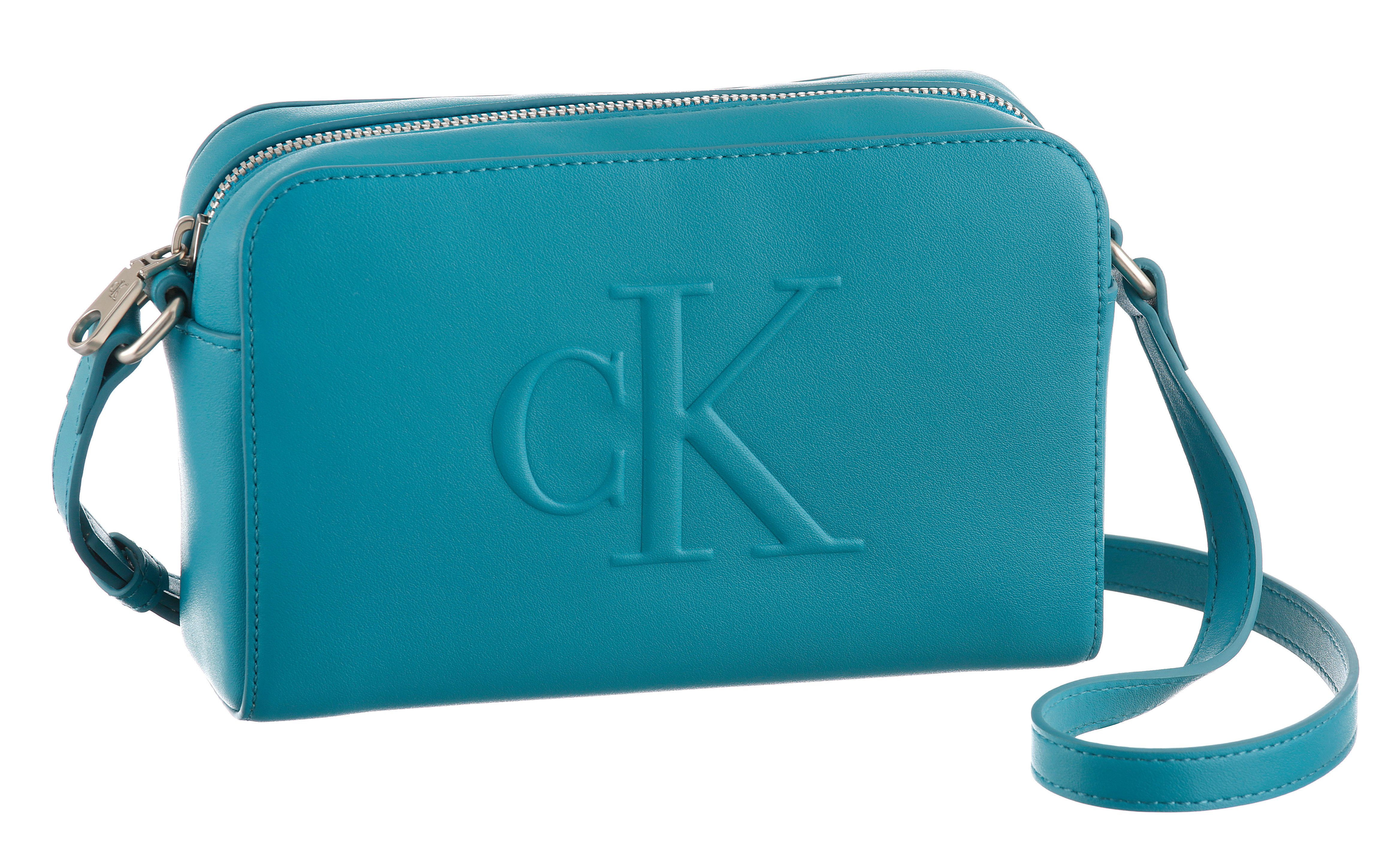 Calvin Klein Jeans Messenger Bag SCULPTED EW CAMERA BAG20, kleine Umhängetasche, Schultertasche Damen mit CK-Prägung