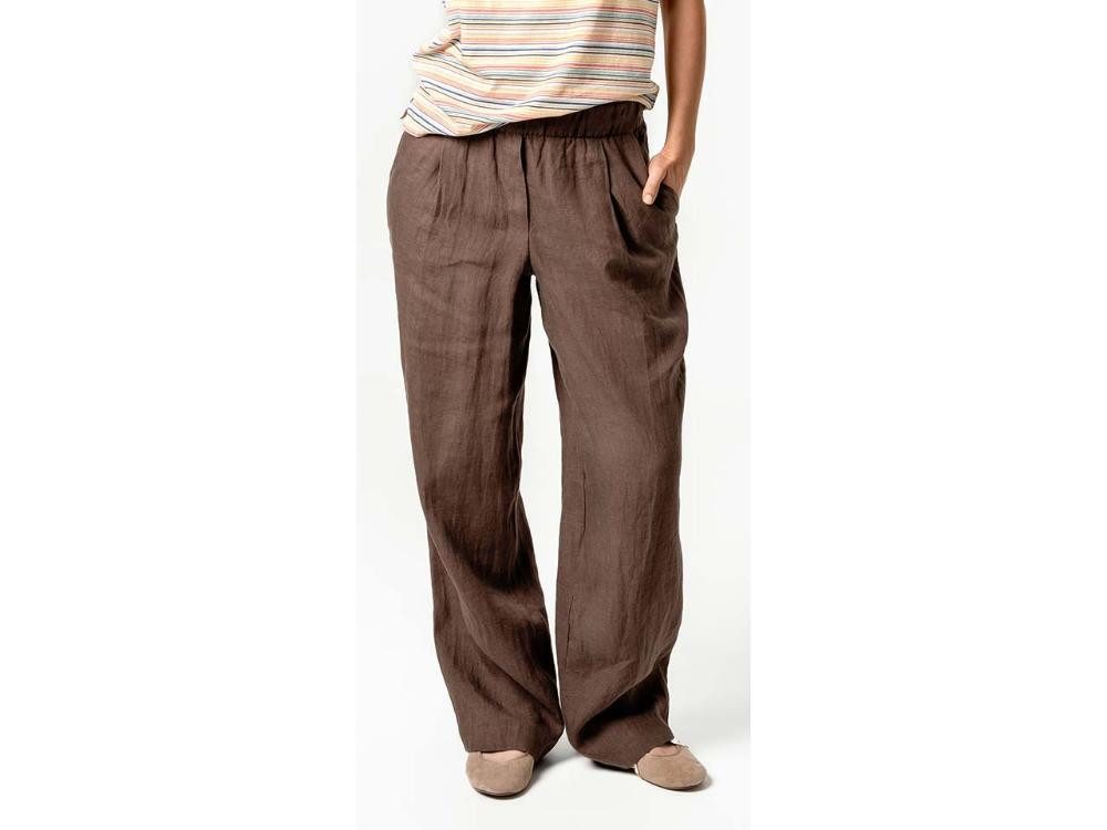LIVING CRAFTS Stoffhose Living Crafts Damen-Leinen-Hose 'AAREN' mit Seiten