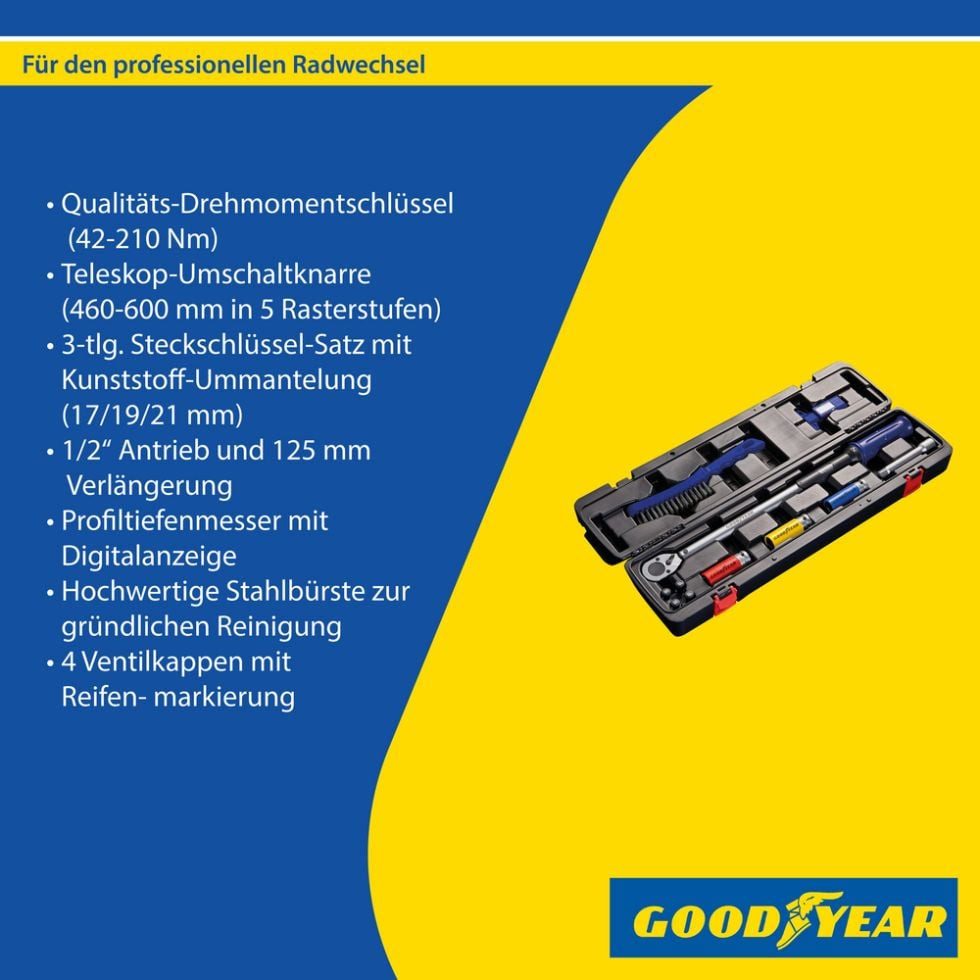Goodyear Kfz-Diagnosegerät Goodyear Radwechselset 11-teilig
