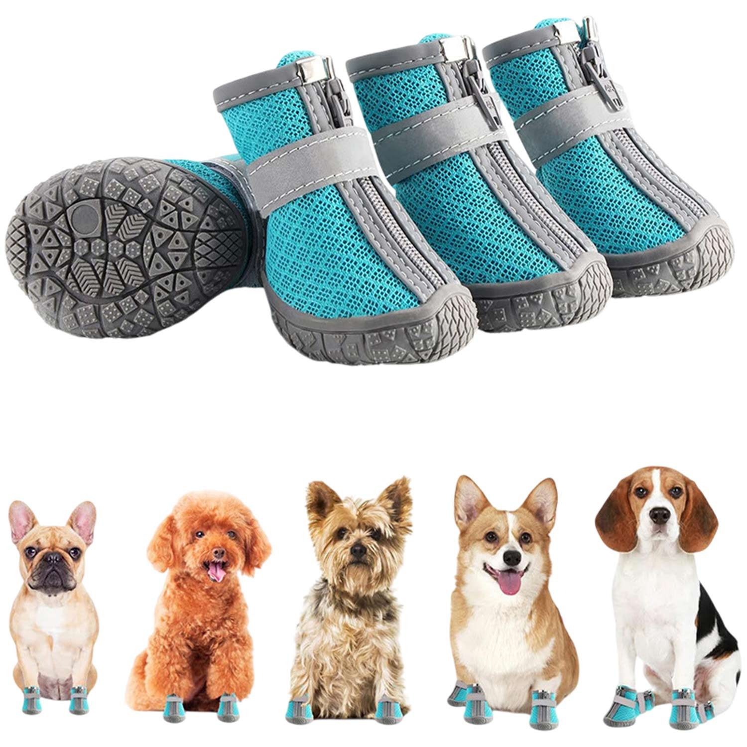 Pfotenschutz Hundeschuhe Pfotenschutz Outdoor mit Reflektorstreifen Klettverschluss