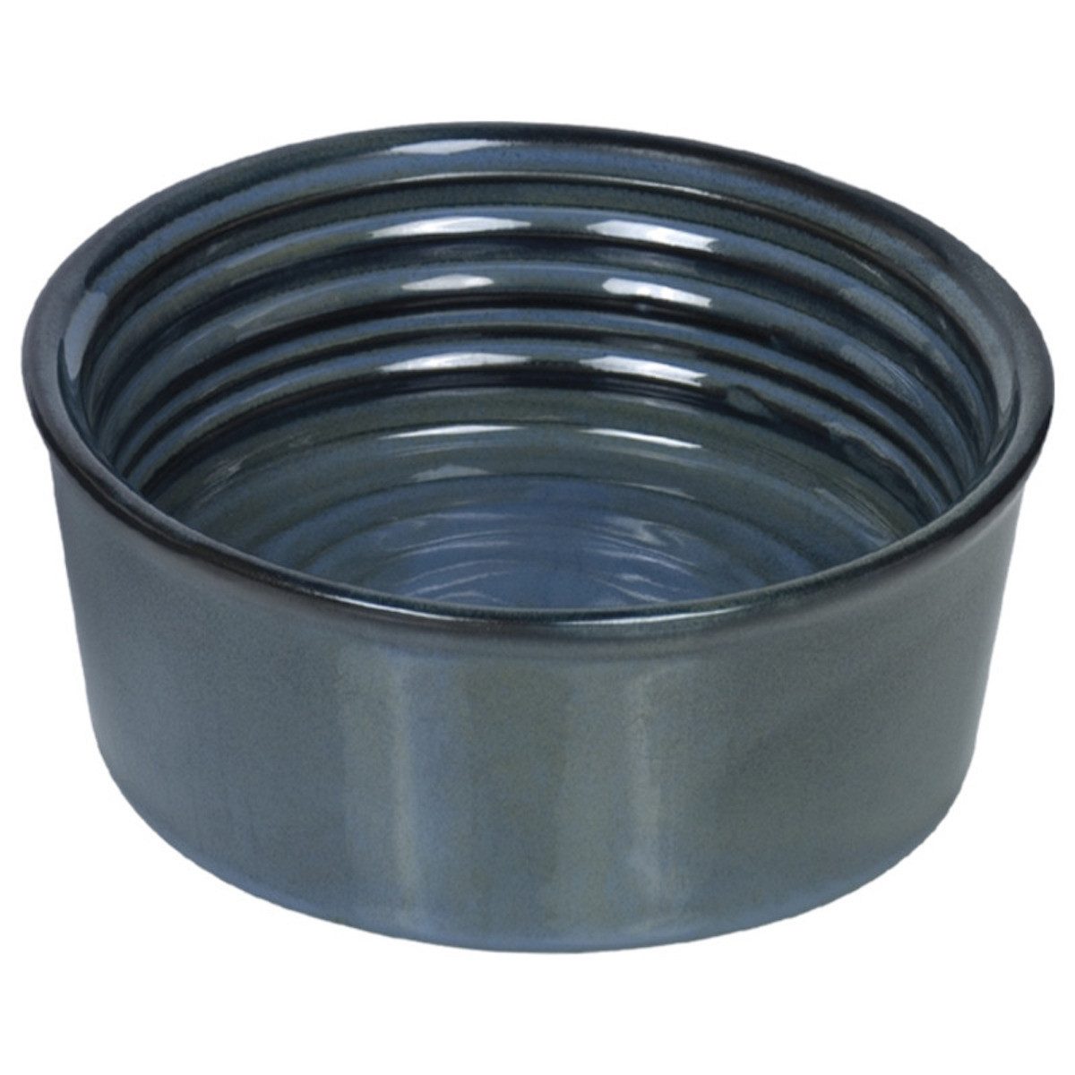 Futternapf Keramik Napf Groove grünblau