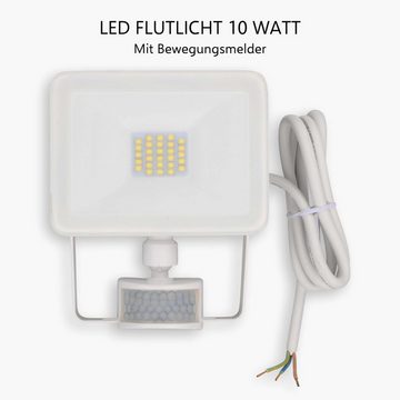 Elro LED Wandstrahler LF60, SMD-LED-Chip, Tageslichtweiß, LED-Strahler, Bewegungsmelder, Wasserdicht, Frostbeständig