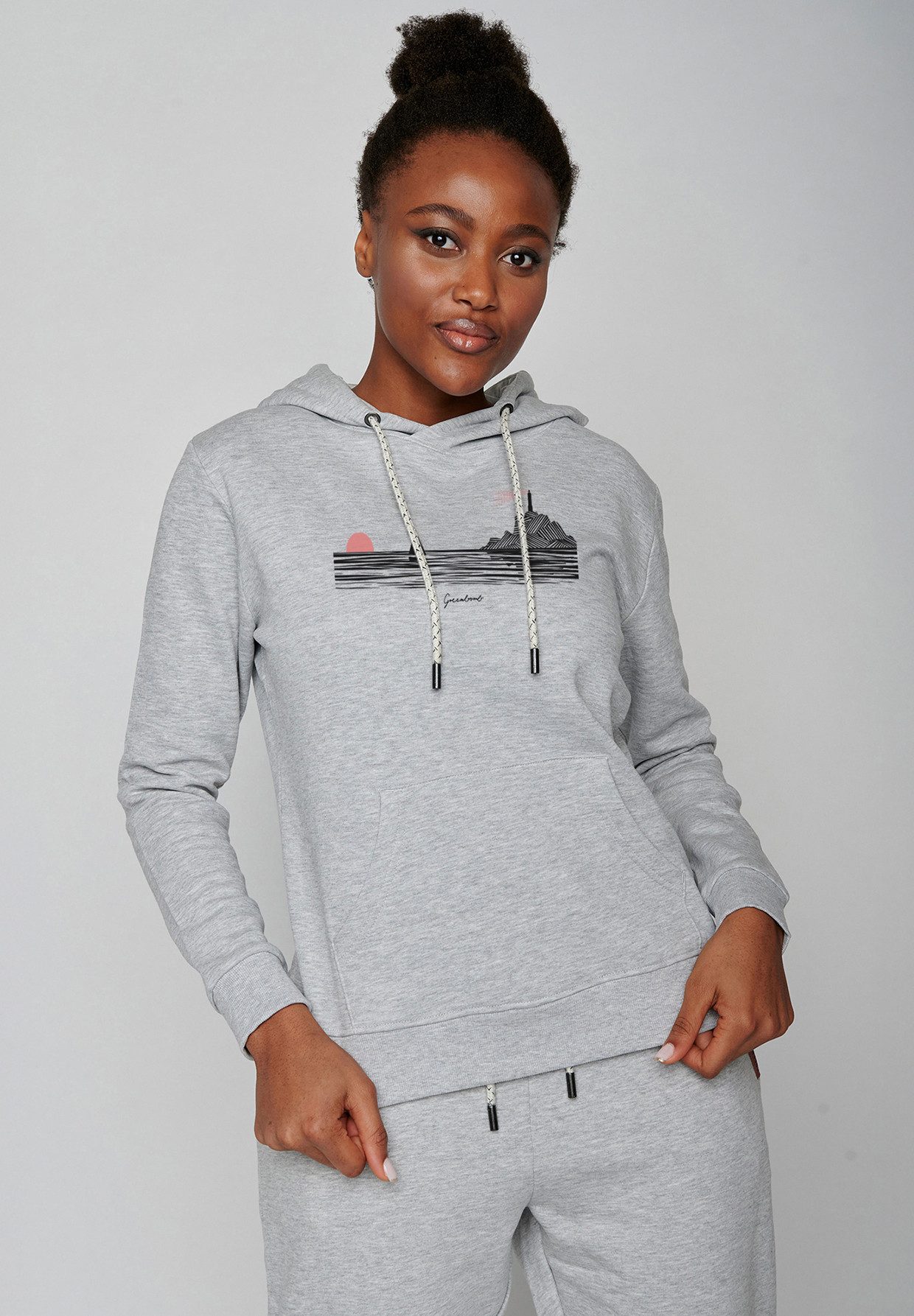GreenBomb Hoodie Chipper Nature Lighthouse Motiv Natur (1) 100 % Bio-Baumwolle, GOTS-zertifiziert, weicher, angenehmer Stoff
