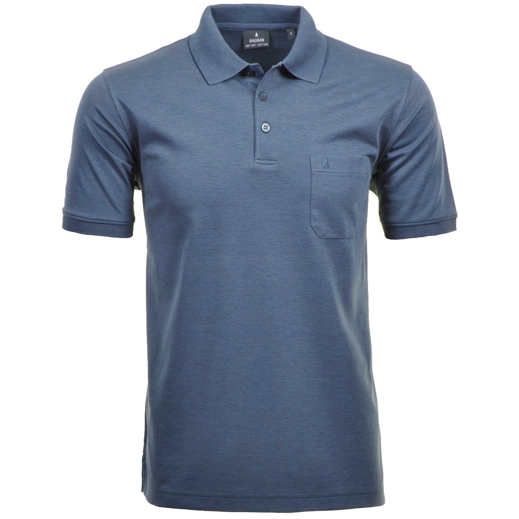 RAGMAN Poloshirt Herren Poloshirt Baumwolle Softknit-Polo günstig online kaufen