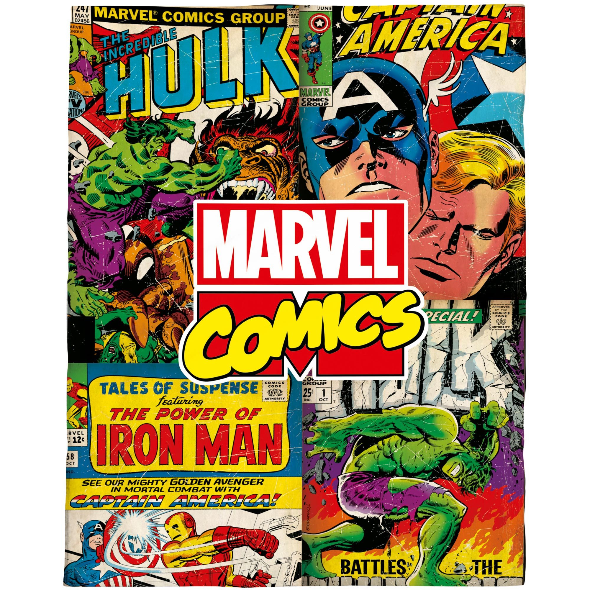 Wohndecke Marvel Decke Comics 130x170 cm, günstig online kaufen