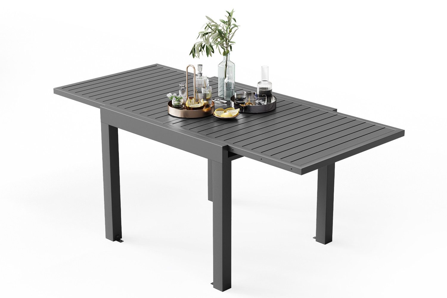 HOMALL Gartentisch Balkontisch, Aluminium Ausziehtisch für 6-10 Personen, b günstig online kaufen