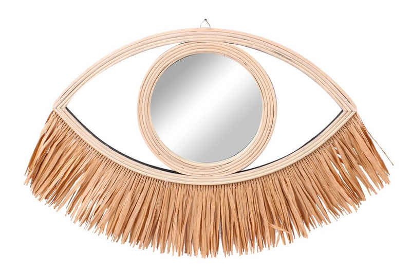 Spetebo Настінне дзеркало Bambus Настінне дзеркало oval - 40 x 30 cm - Naturfaser