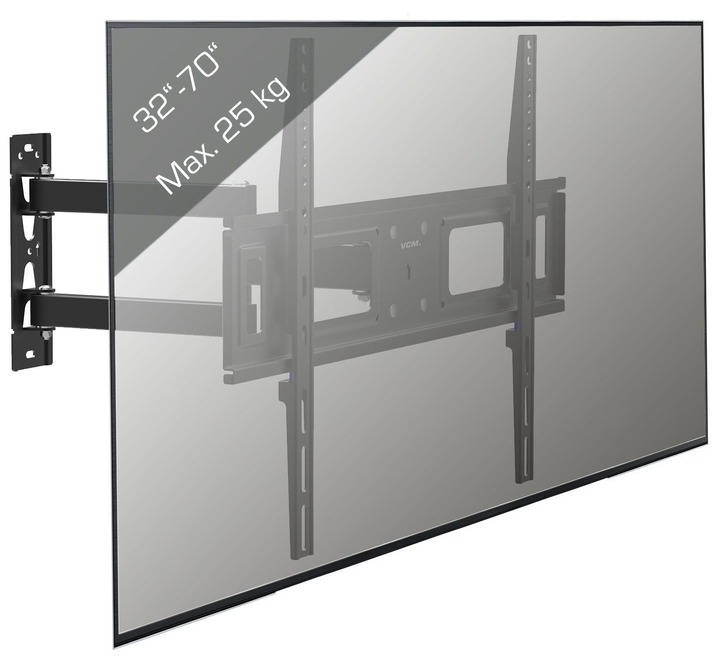 VCM TV-Wandhalterung Fernseher Halterung B-SN600 H. 42 x B. 64 x T. 8