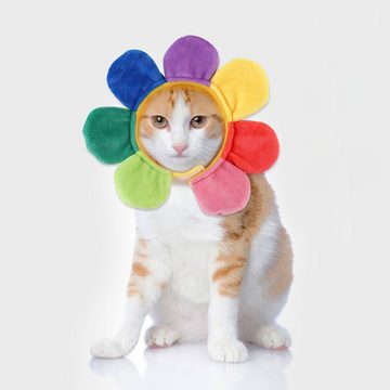 Welikera Tierkleid Haustier Kopfbedeckung, Bunte Blumen Weiche Klettverschluss Mütze