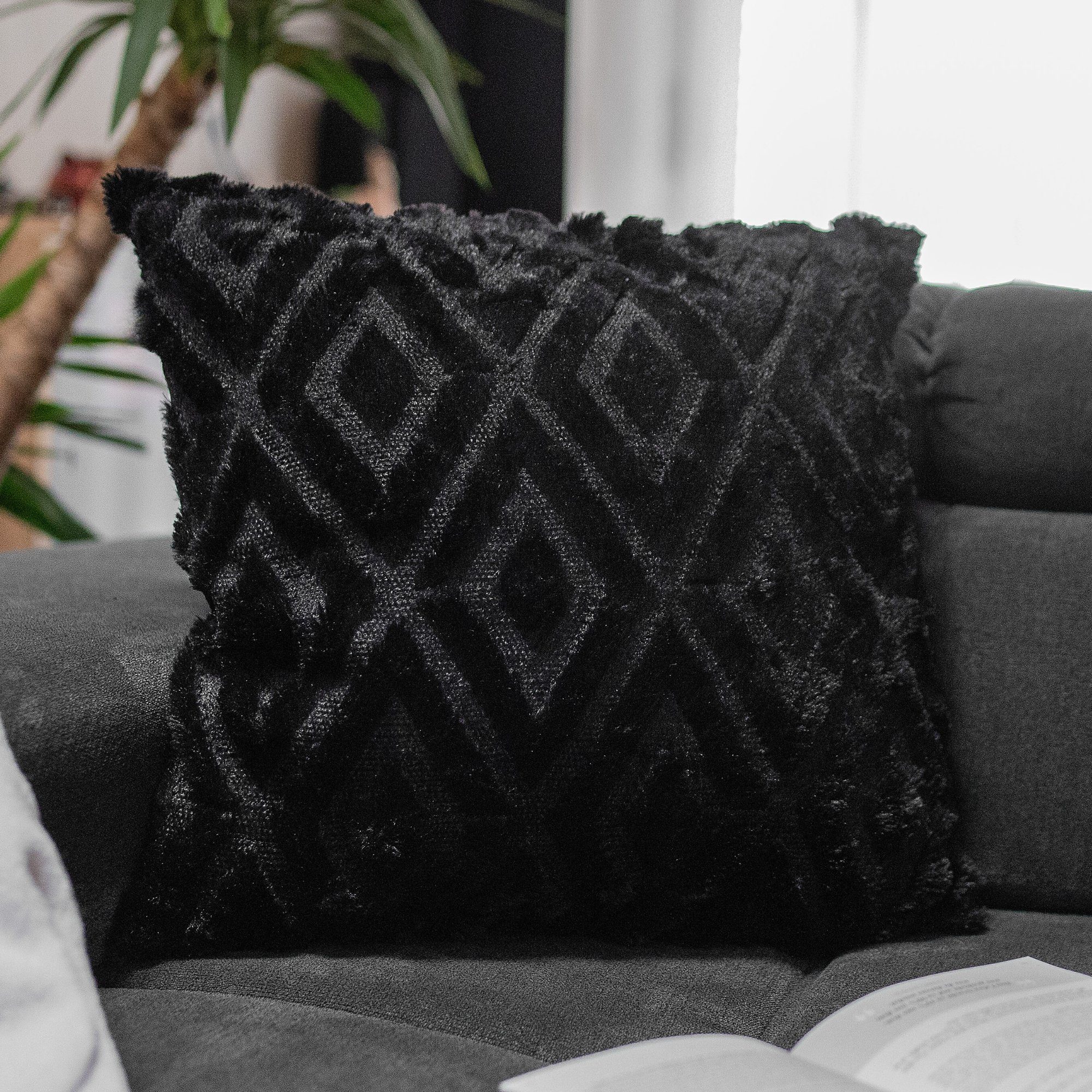 REALLaxx Dekokissen Boho, Vintage Optik 45x45 cm Sofakissen Kissenbezug mit Füllung