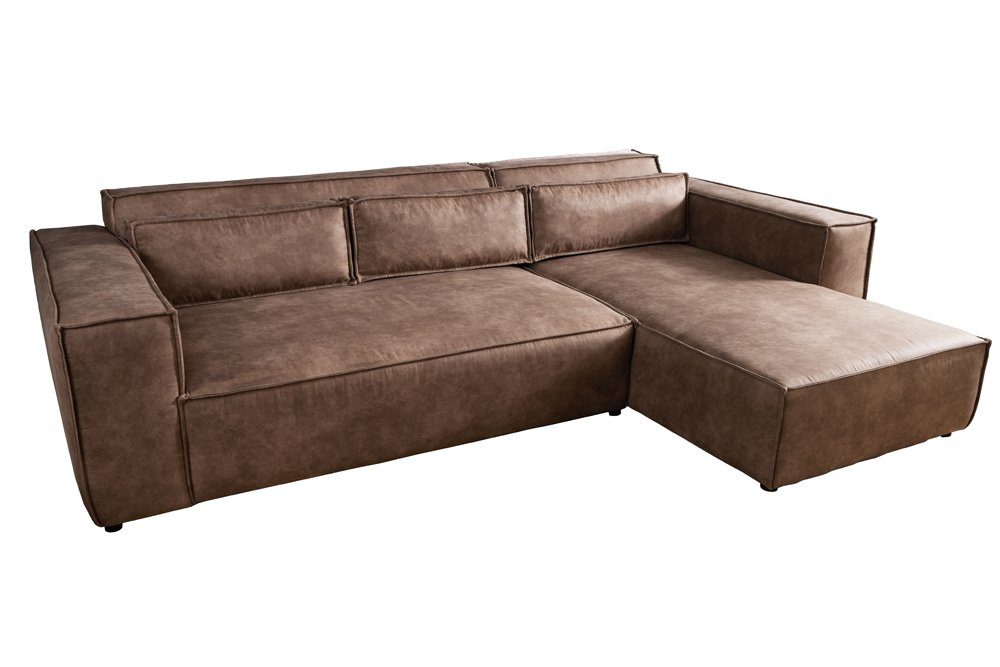 L-Form antik riess-ambiente 1 · · Microfaser Kissen Ecksofa taupe, Teile, NOVA Modern · Design Einzelartikel 265cm BOSSA inkl. Wohnzimmer ·