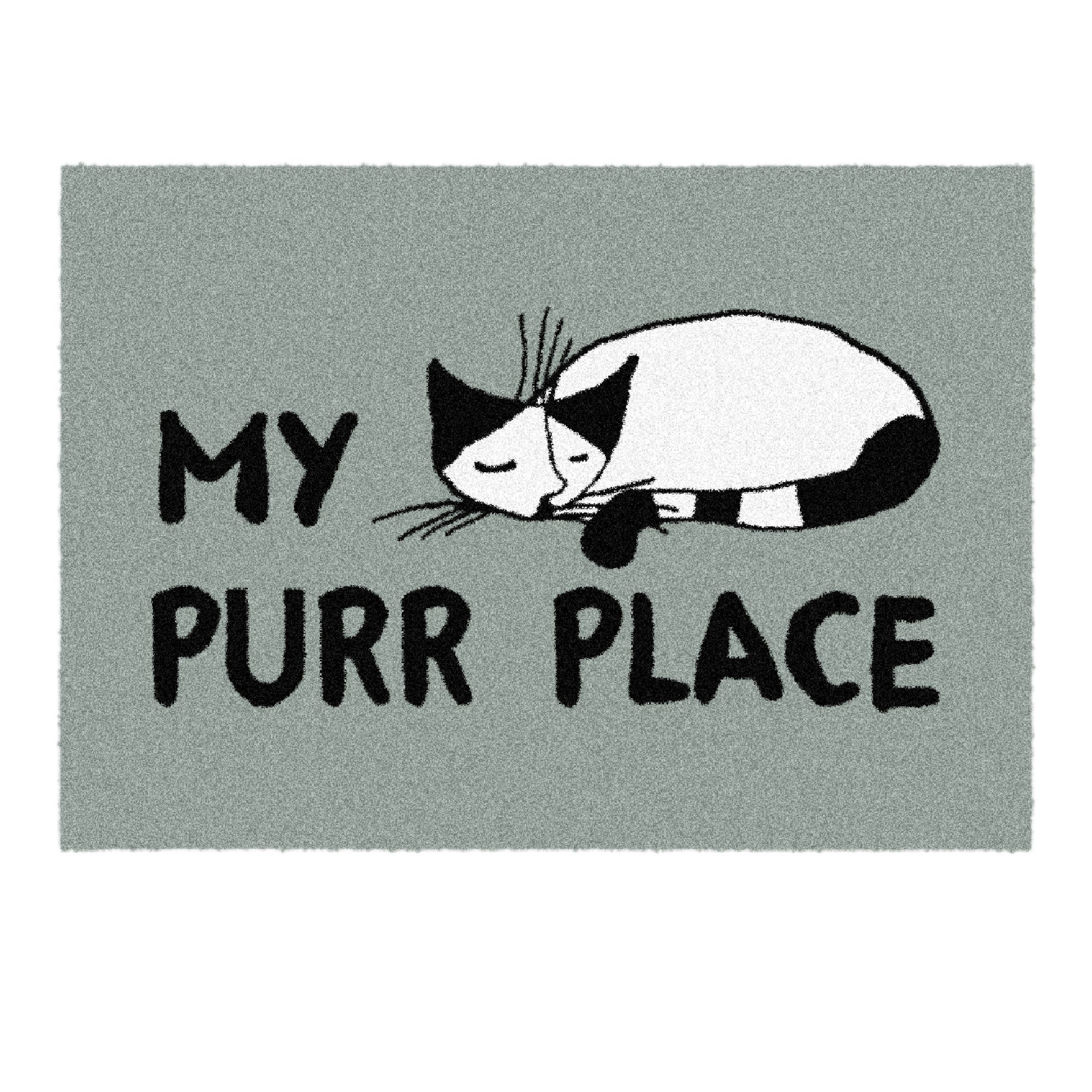 akzente Fußmatte Feel My Purr Place, Rechteckig, Höhe: 6 mm, 50x70 cm, Polyester, Latex, rutschfest, saugfähig, Schmutzfänger