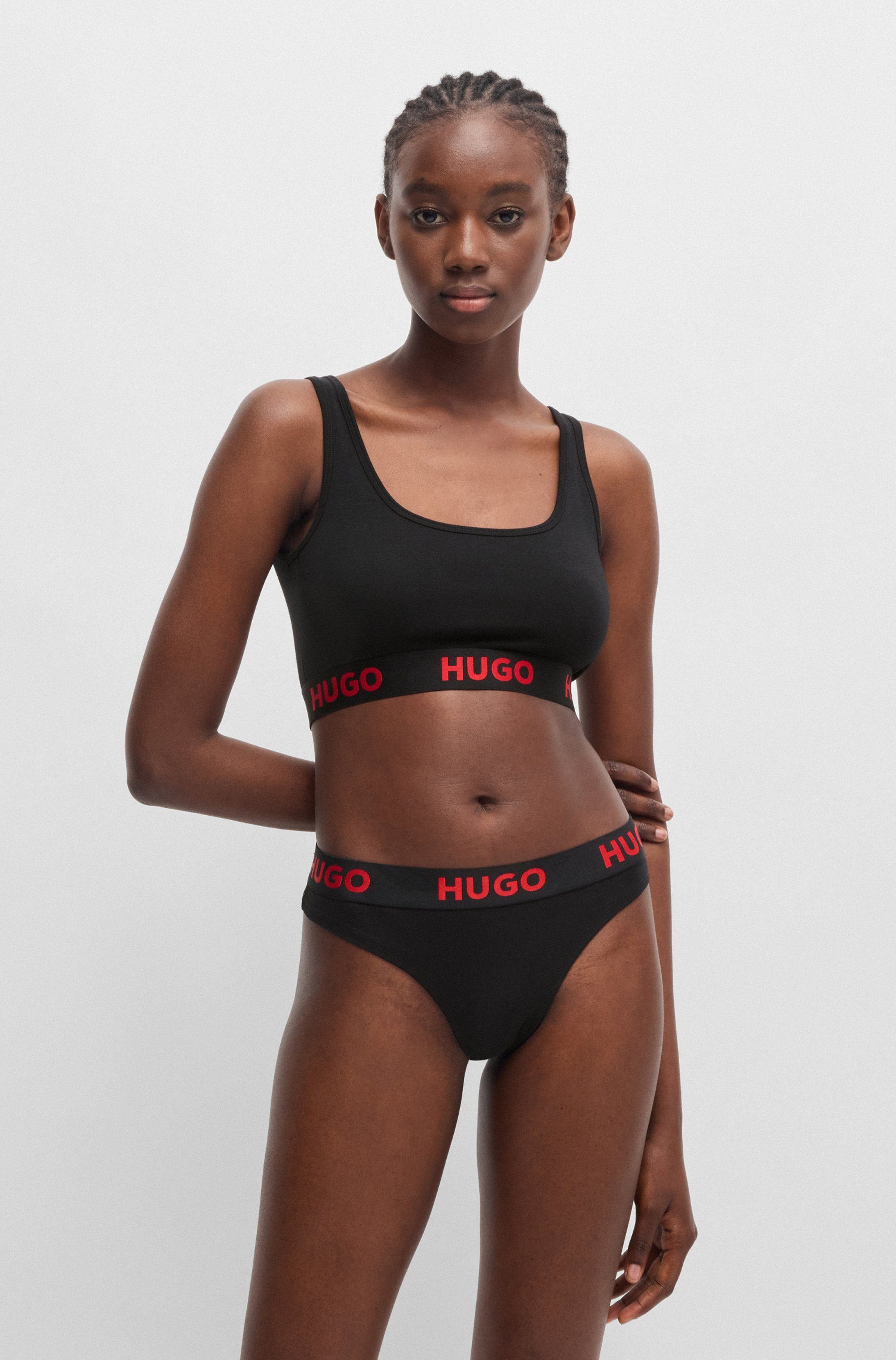 HUGO Bralette-BH BRALETTE SPORTY LOGO mit elastischem Bund