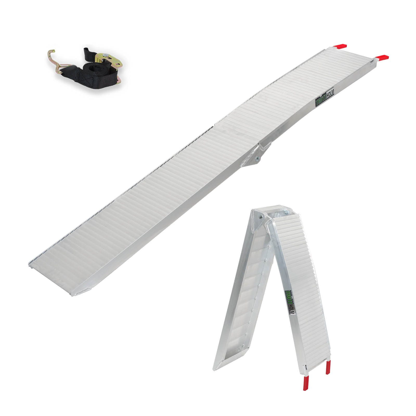 Auffahrrampe Alu 205cm 340 kg Tragkraft klappbar rutschhemmend gerillt Verladerampe