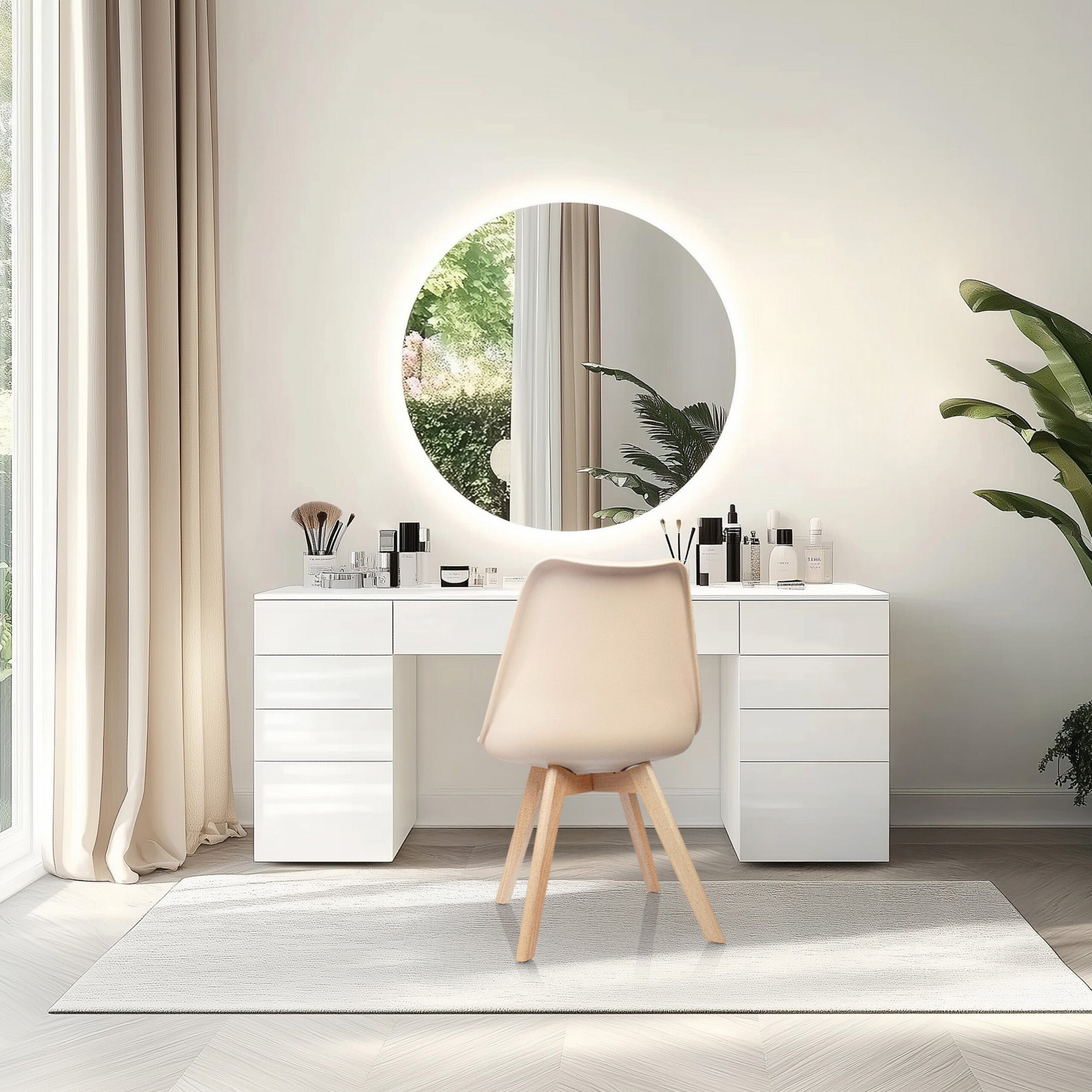hjh OFFICE Schalenstuhl SCANDI 4 Esszimmerstuhl Kunststoff ohne Armlehnen (4er Set), SCANDI 4