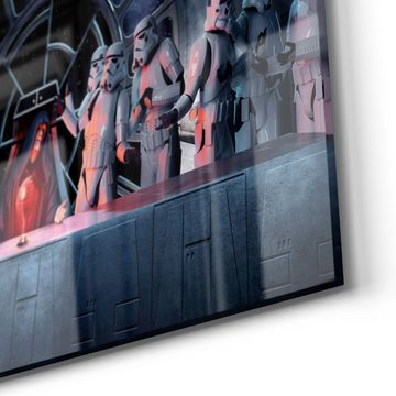 DEQORI Glasbild 'Star Wars Abendmahl', 'Star Wars Abendmahl', Glas Wandbild Bild schwebend modern