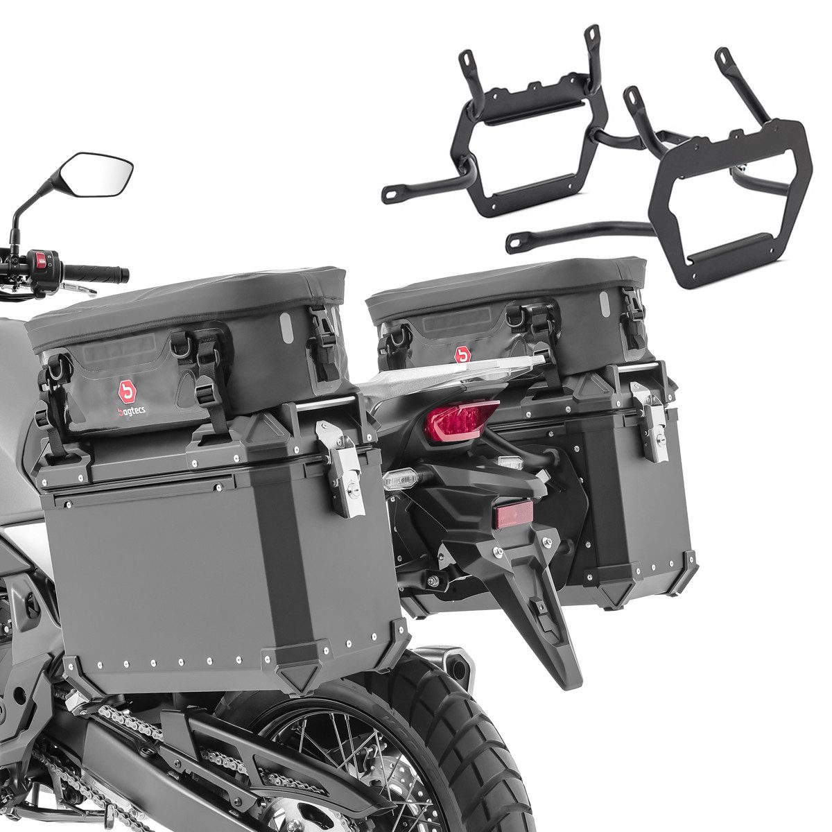Kofferset Alu-Koffer+ Kofferträger für Honda Transalp XL 750 23-26 XW30B + Tasch