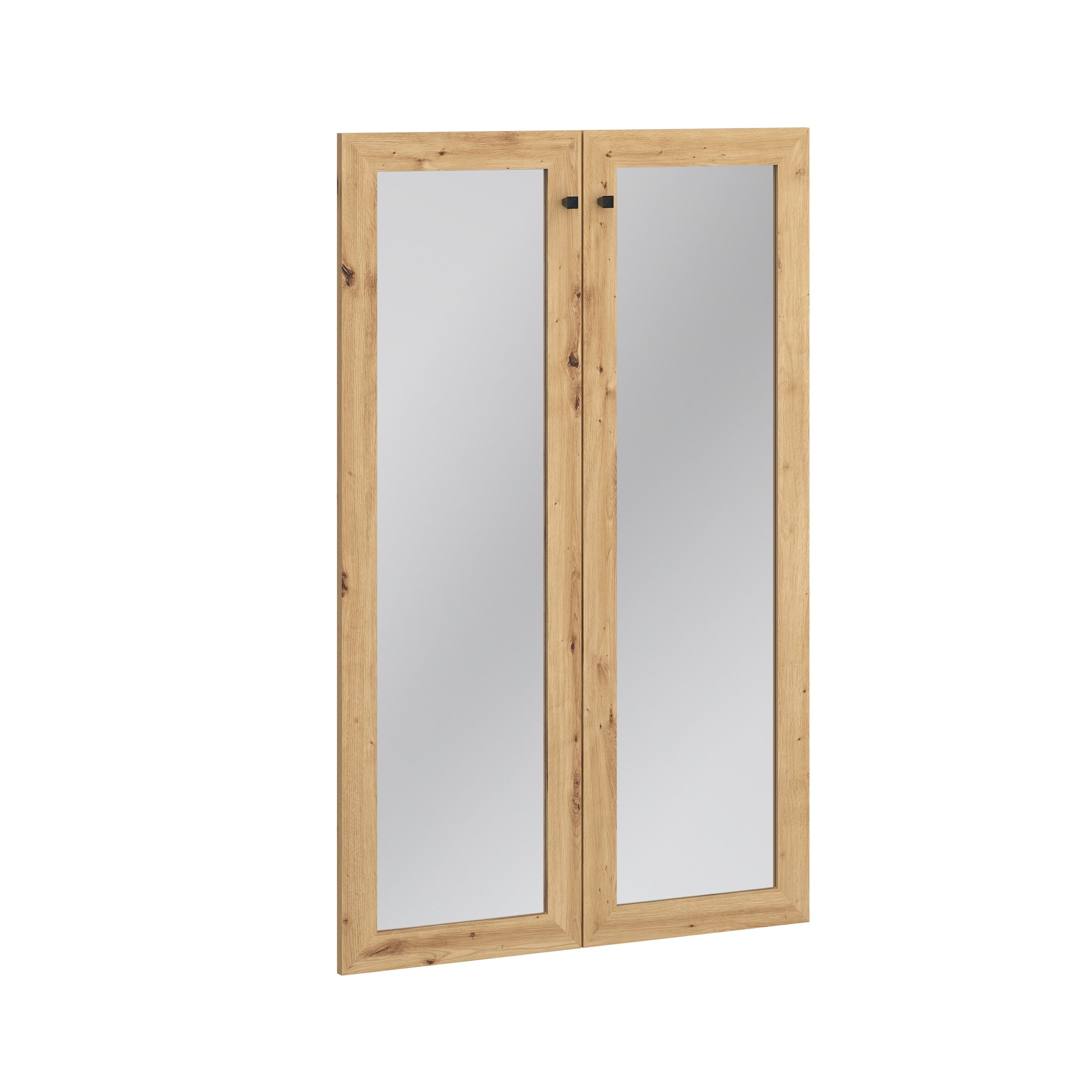PREISBRECHER Glastür TREVONE, (2er-Set) in Artisan Eiche Dekor - 69,9x108,5x1,5cm (BxHxT)