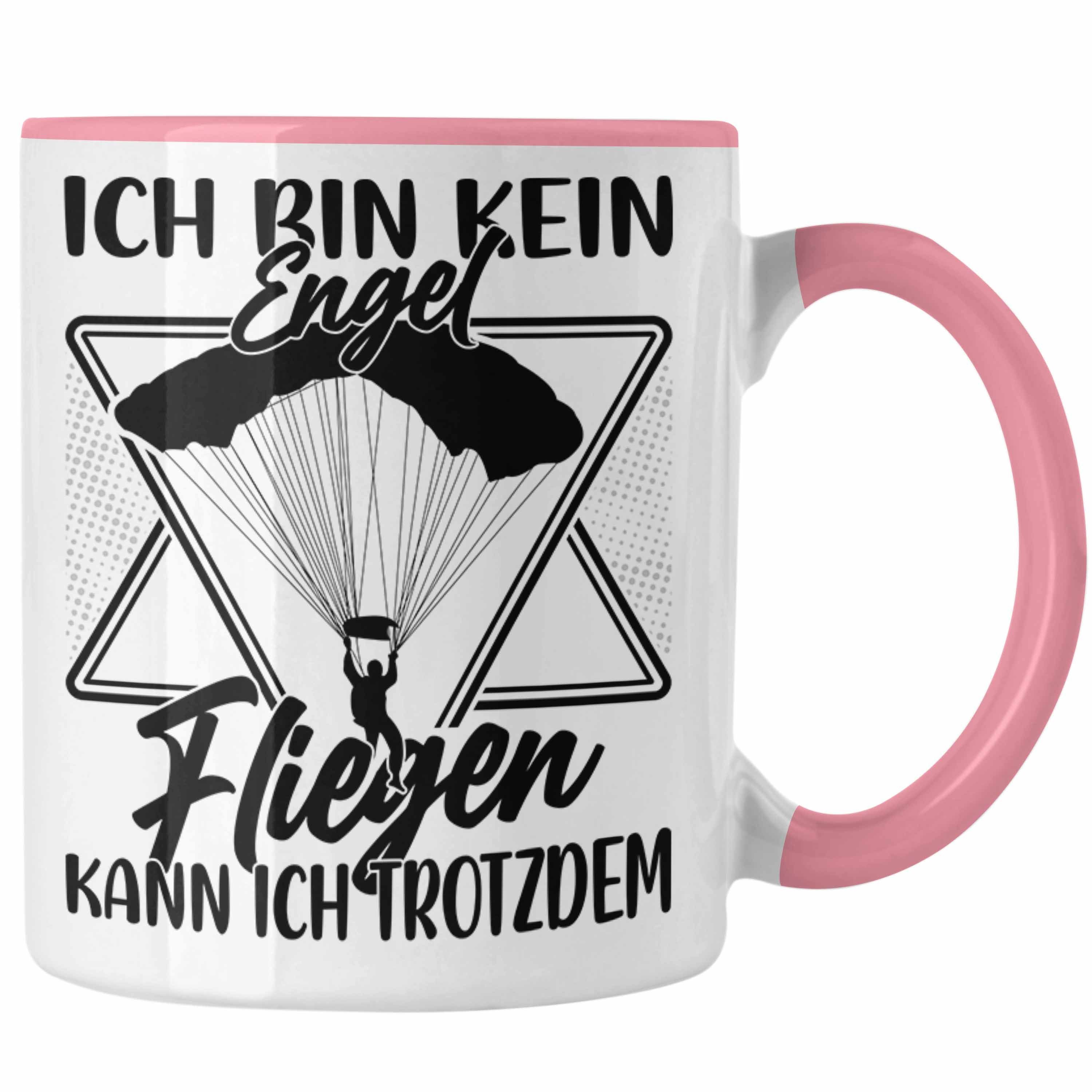 Kaf Gleitschirmflieger Trendation Geschenkidee Gleitschirm-Flieger Rosa Tasse Geschenk Tasse