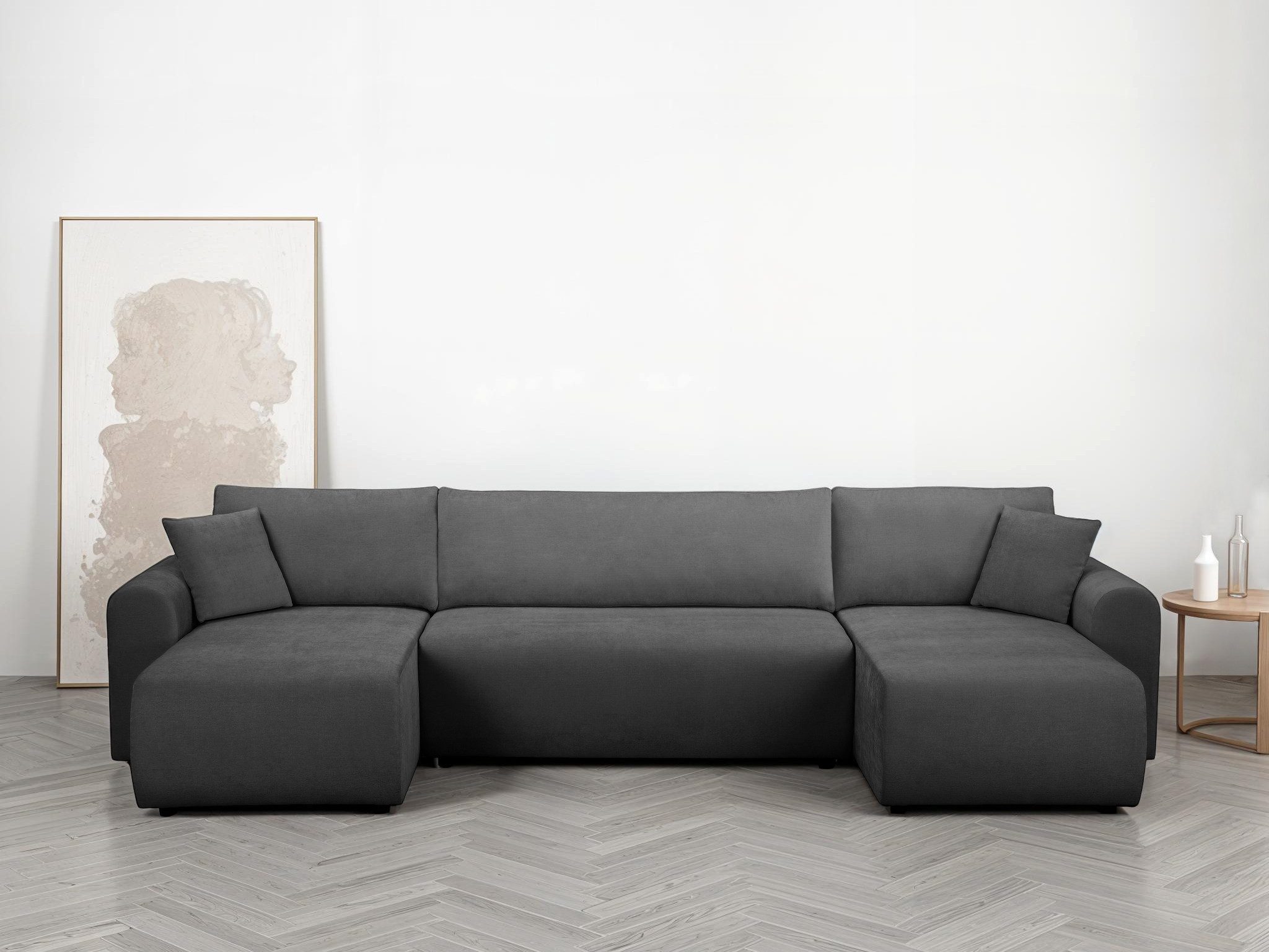 OTTO home Wohnlandschaft JONAA, U-Form, 311 cm - OTTO. Verlässliche Qualität., Schlaffunktion 133/270cm, Bettkasten, Cord, Struktur, Unser Tiefpreis