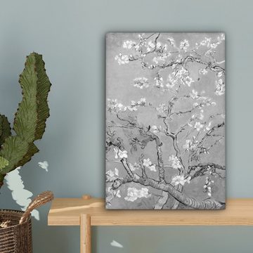 OneMillionCanvasses® Leinwandbild Mandelblüte - Kunst - Van Gogh - Grau, (1 St), Leinwandbild fertig bespannt inkl. Zackenaufhänger, Gemälde, 20x30 cm