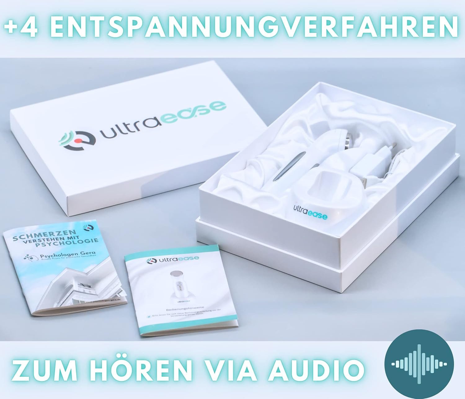 Ultraease Massagegerät Ultraease Ultraschallgerät für Zuhause, Set, 5-teiliges Set, 3-stufige Wärmefunktion