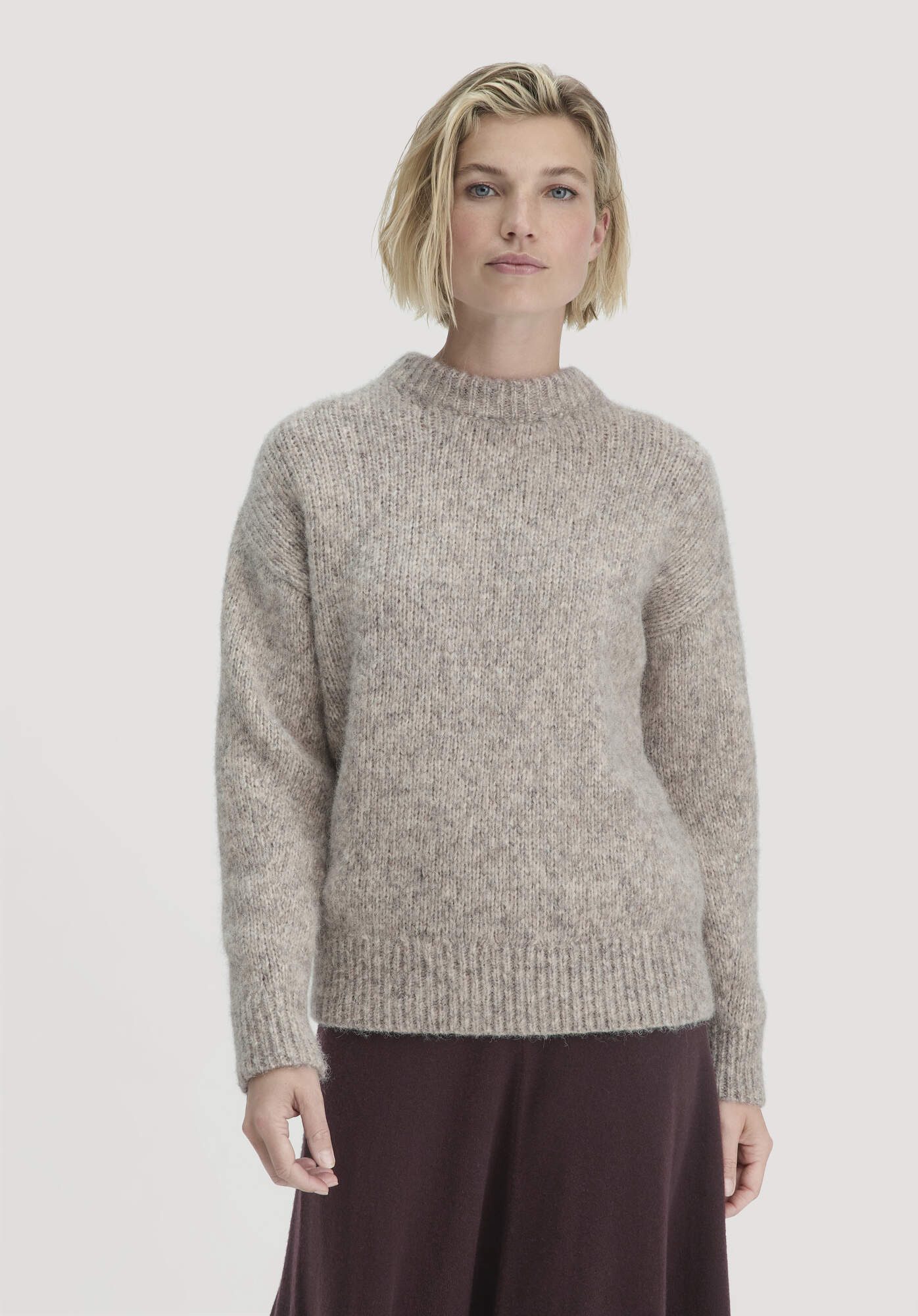 Hessnatur Strickpullover Relaxed aus Alpaka mit Bio-Baumwolle (1-tlg) günstig online kaufen