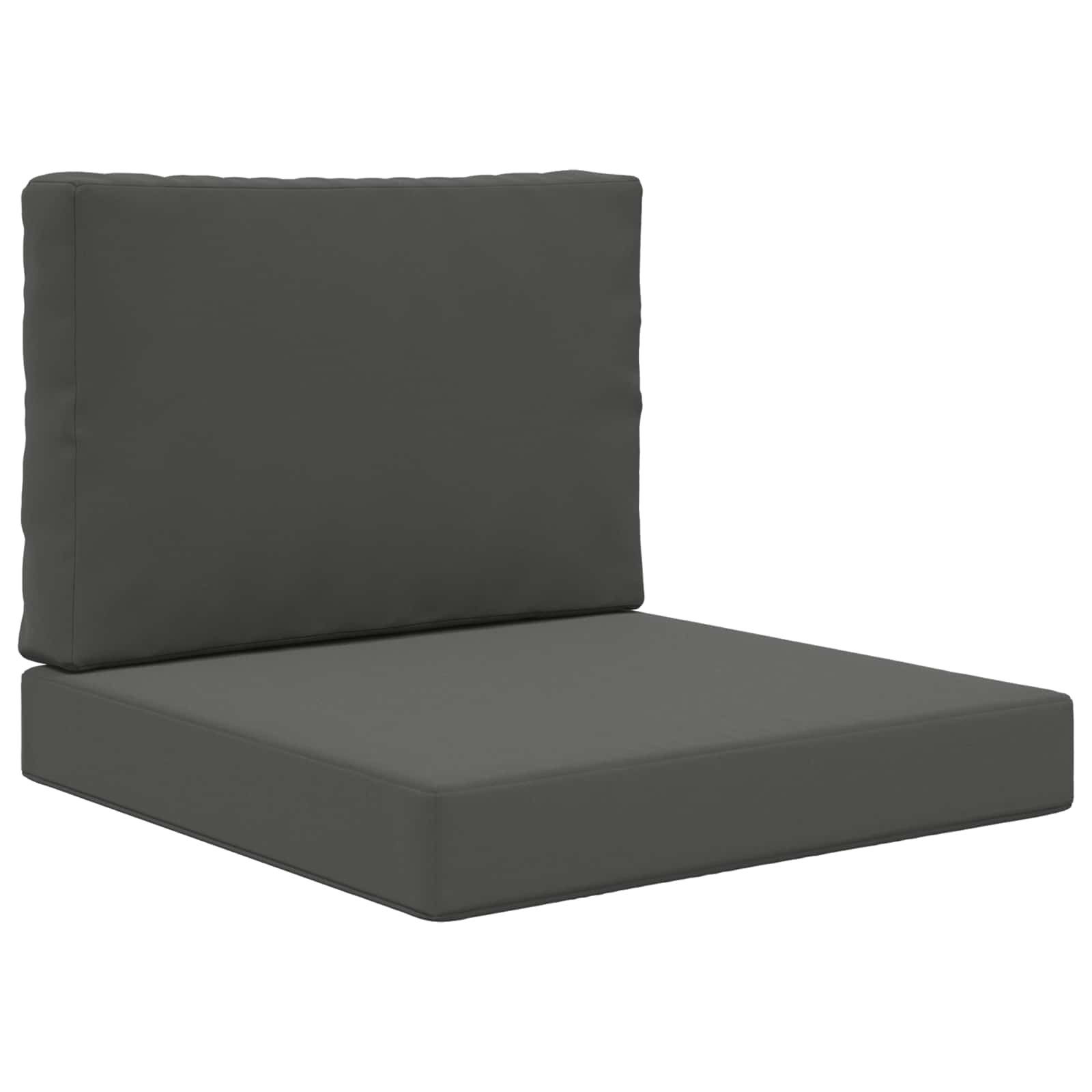 vidaXL Sitzauflage Sofakissen für draußen Polyester Anthrazit 60 x 60 cm, (2 St)
