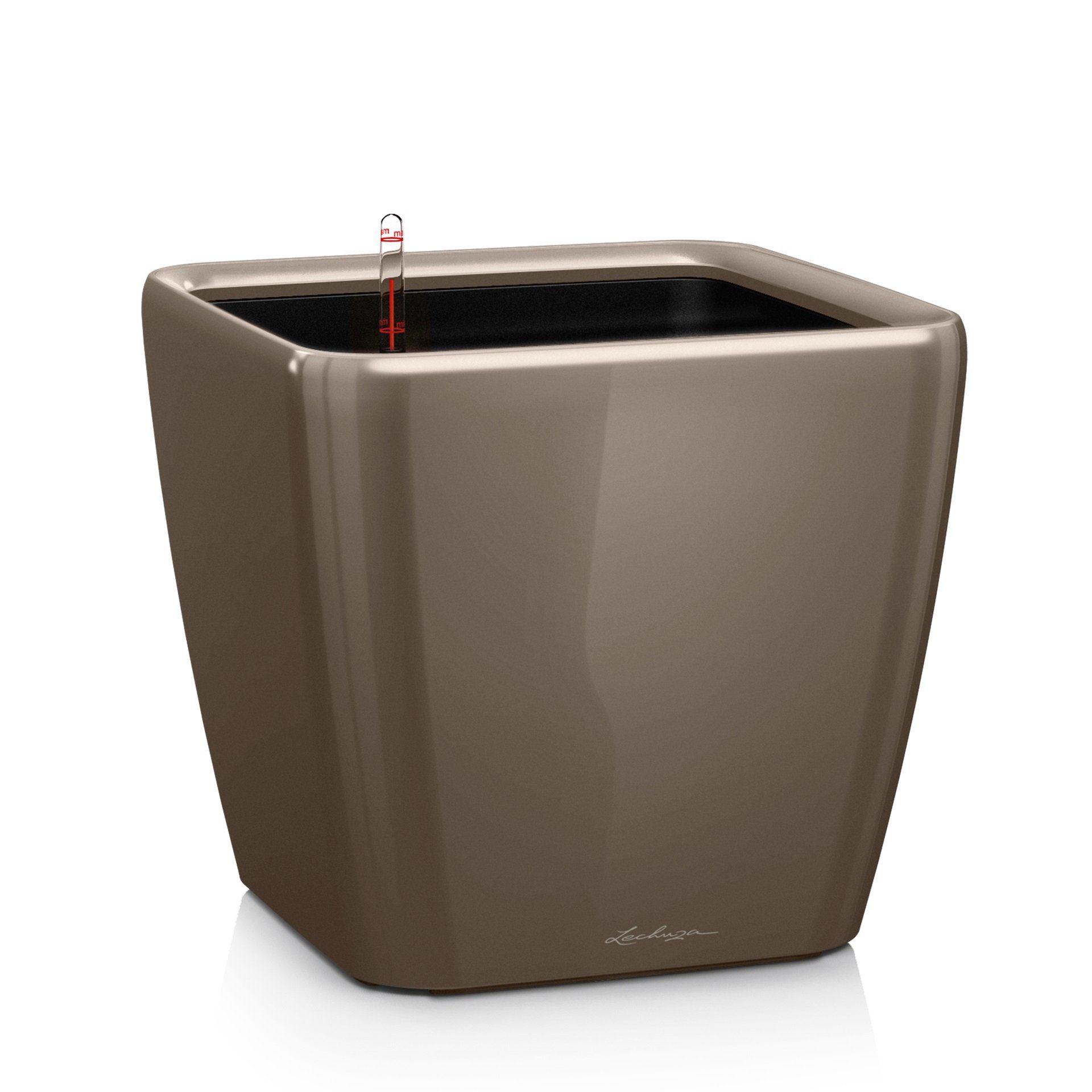 Lechuza® Pflanzkübel Lechuza Pflanztopf Quadro LS 43 taupe hochglanz 16