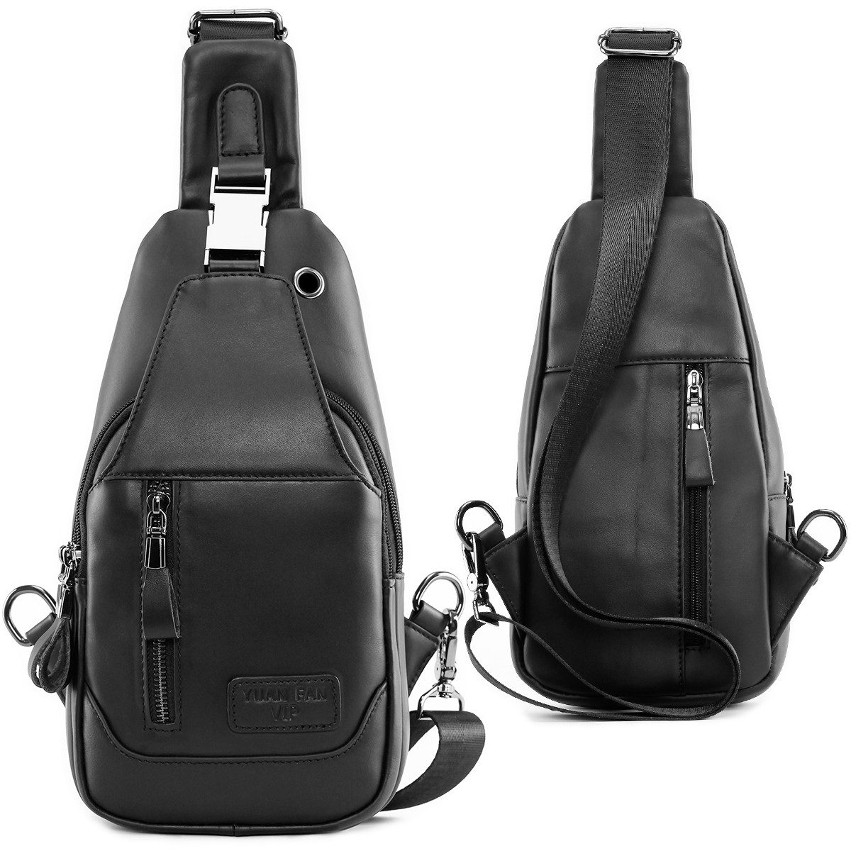 RWEUOQ Freizeitrucksack Schultertasche Herren Brusttasche echtem günstig online kaufen
